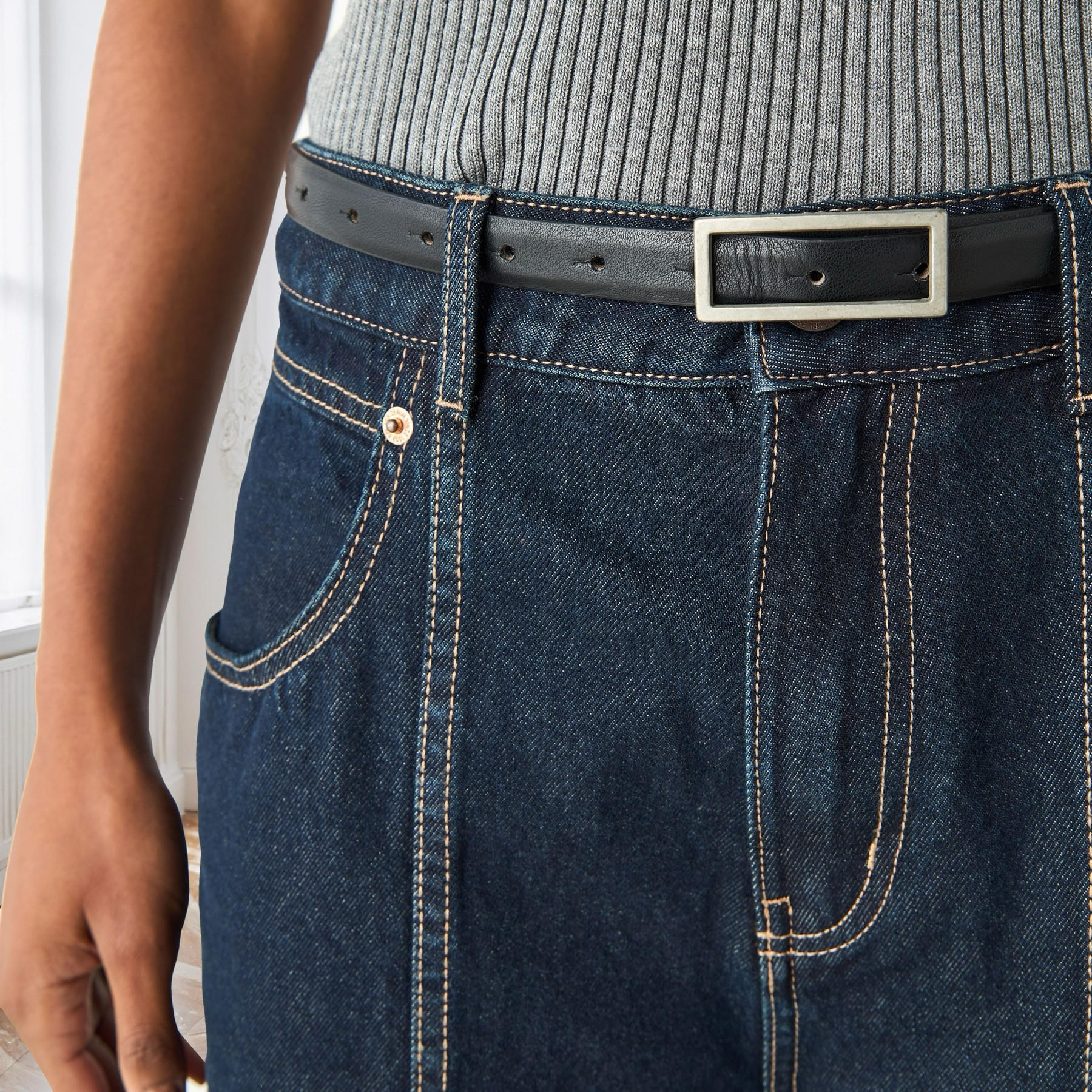 بنطلون جينز قطن واسع الساقين-women-clothing-bottoms-jeans-image-4