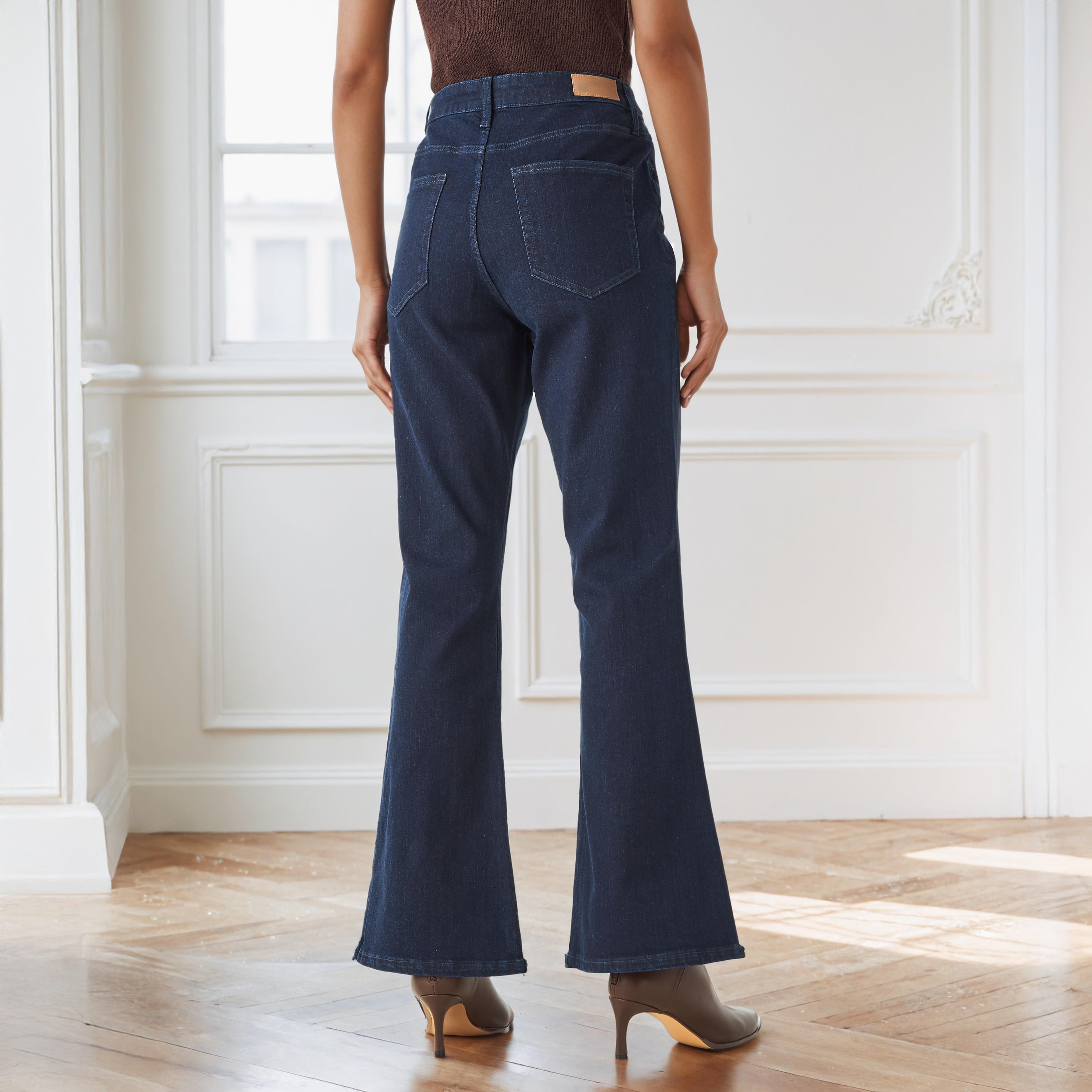 Flared High-Rise Cotton Jeans with Pockets-women-clothing-bottoms-jeans-image-3