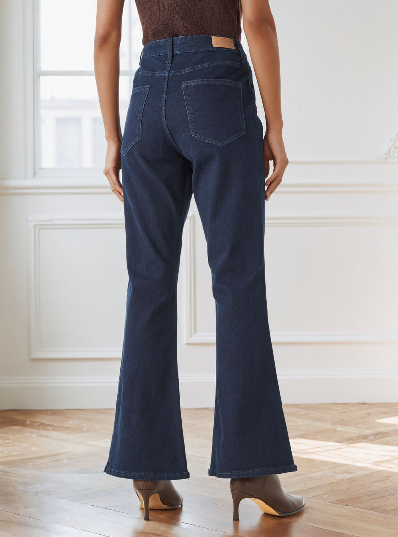 Flared High-Rise Cotton Jeans with Pockets-women-clothing-bottoms-jeans-image-3