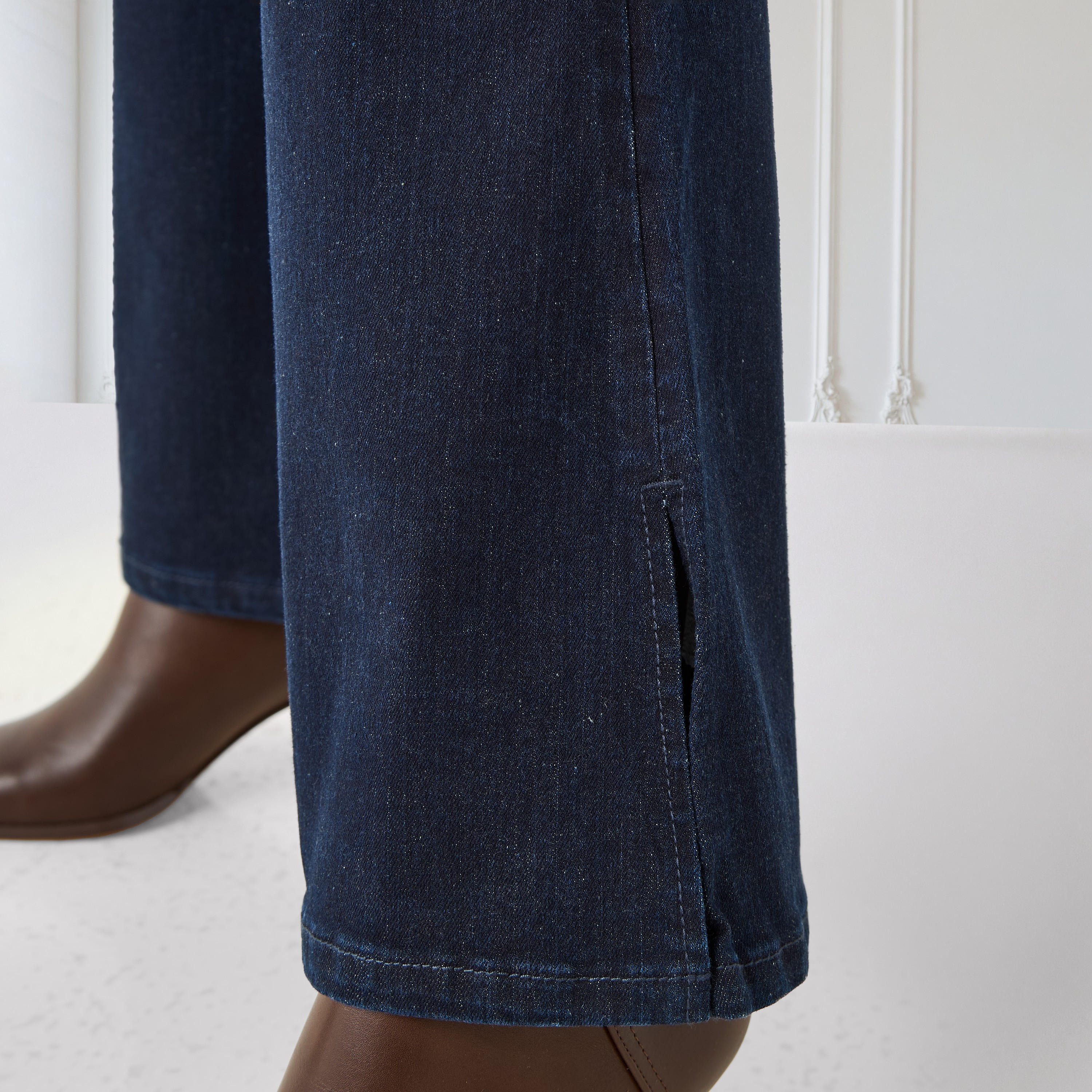 Flared High-Rise Cotton Jeans with Pockets-women-clothing-bottoms-jeans-image-5