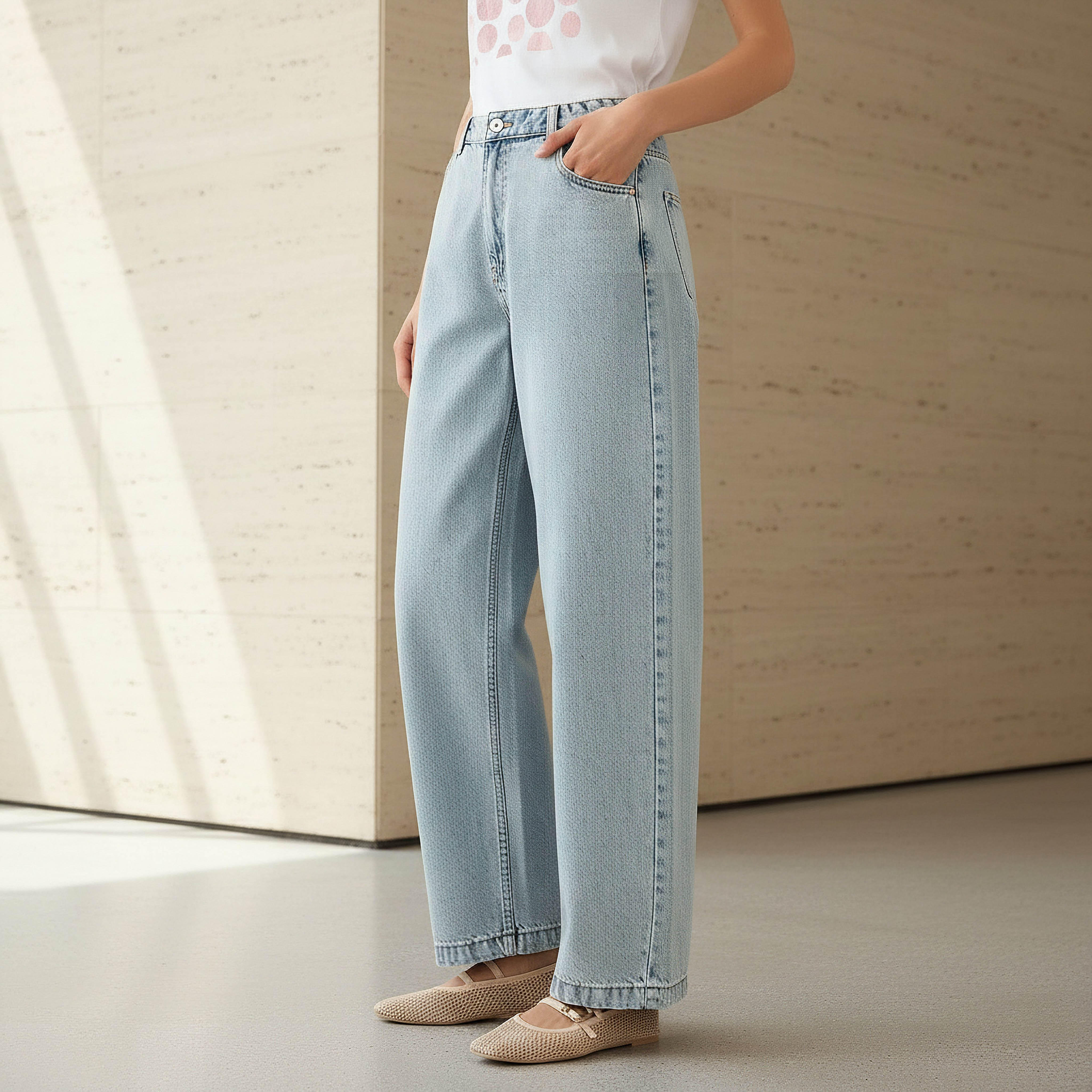 Flexi Waist Wide Leg Jeans Cotton-women-clothing-bottoms-jeans-image-1