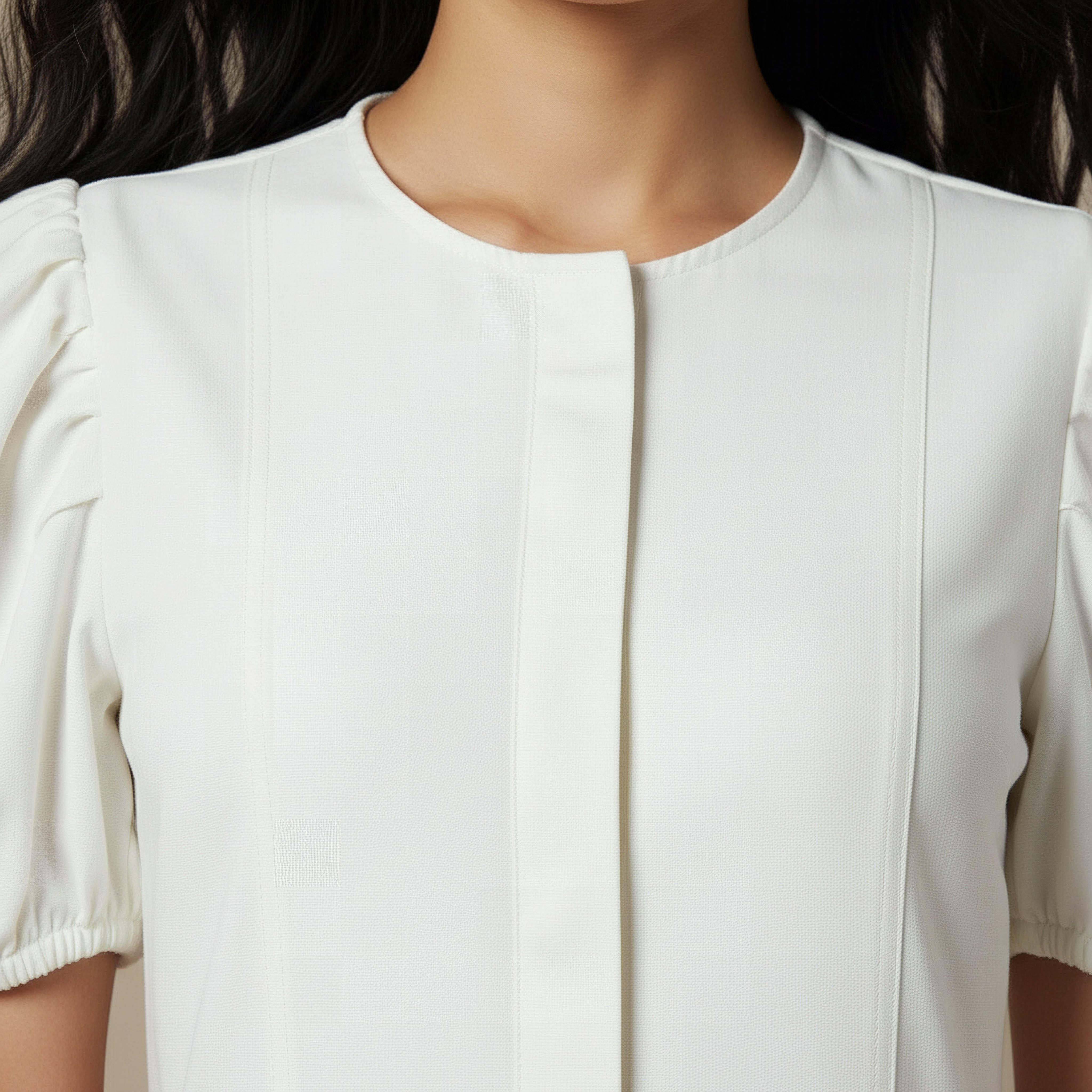 فستان قميص ميدي قطن بأكمام منفوخة-women-clothing-dresses-image-4