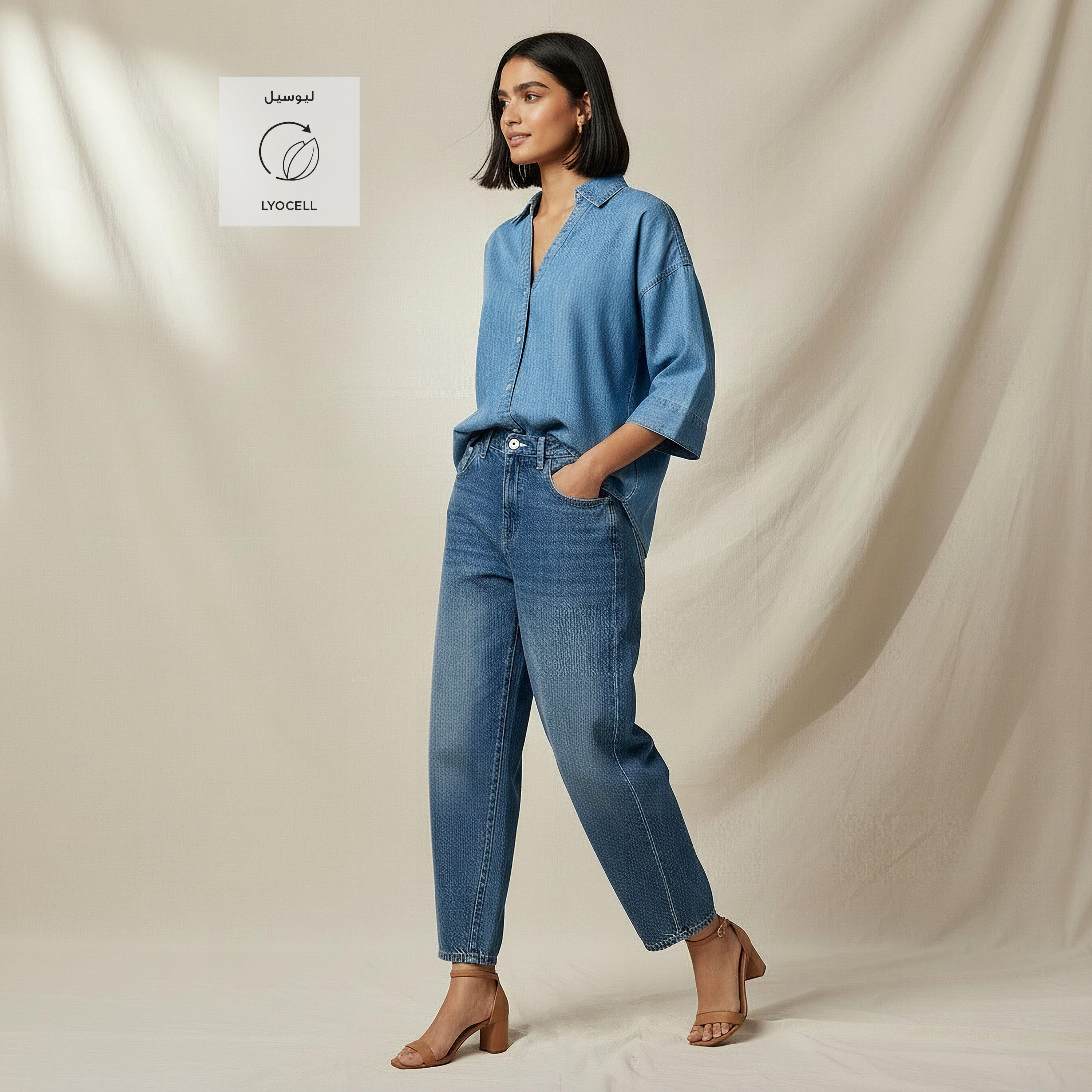 Regular Fit Drop Shoulder Top with Collar-women-clothing-shirtsandblouses-shirts-image-2