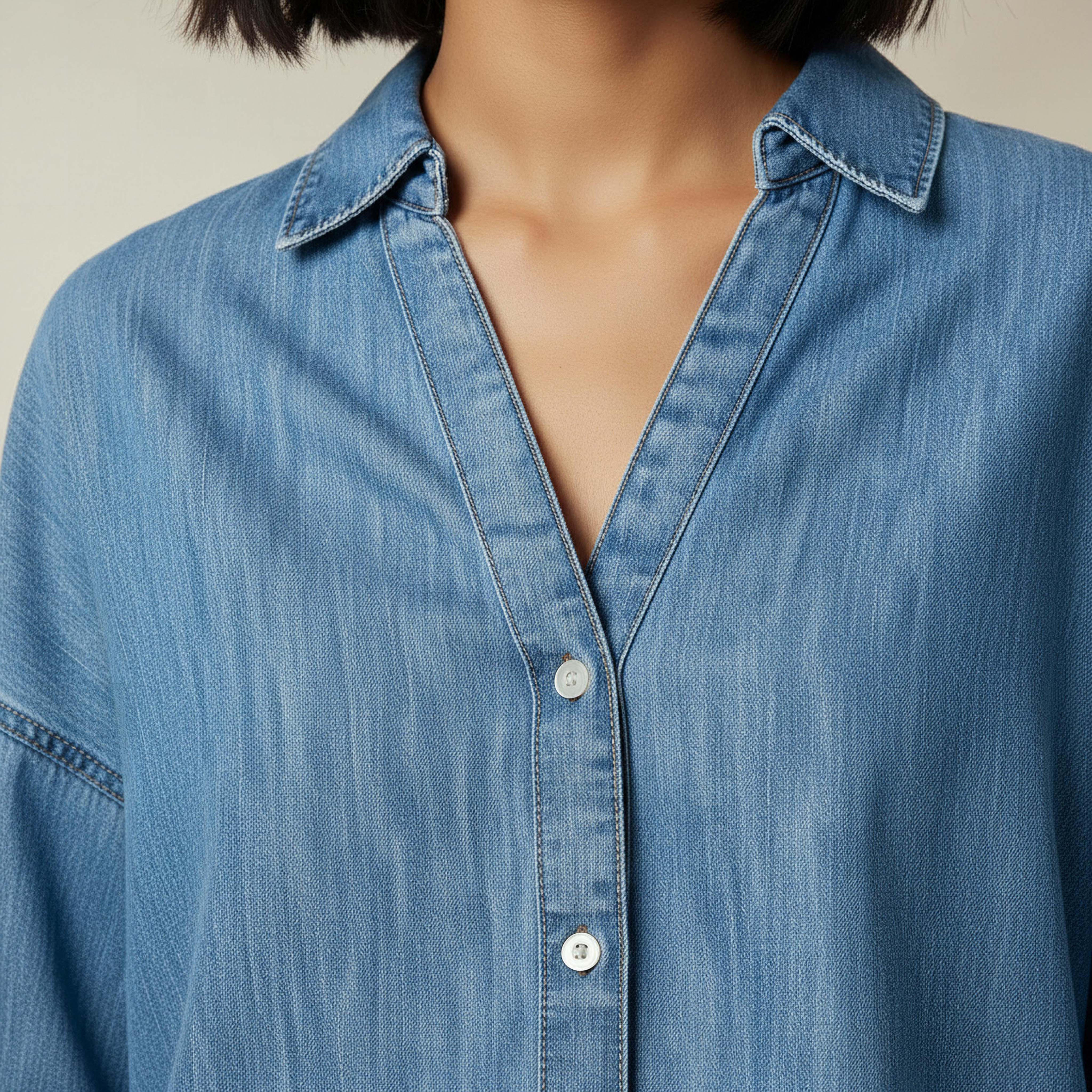 Regular Fit Drop Shoulder Top with Collar-women-clothing-shirtsandblouses-shirts-image-4