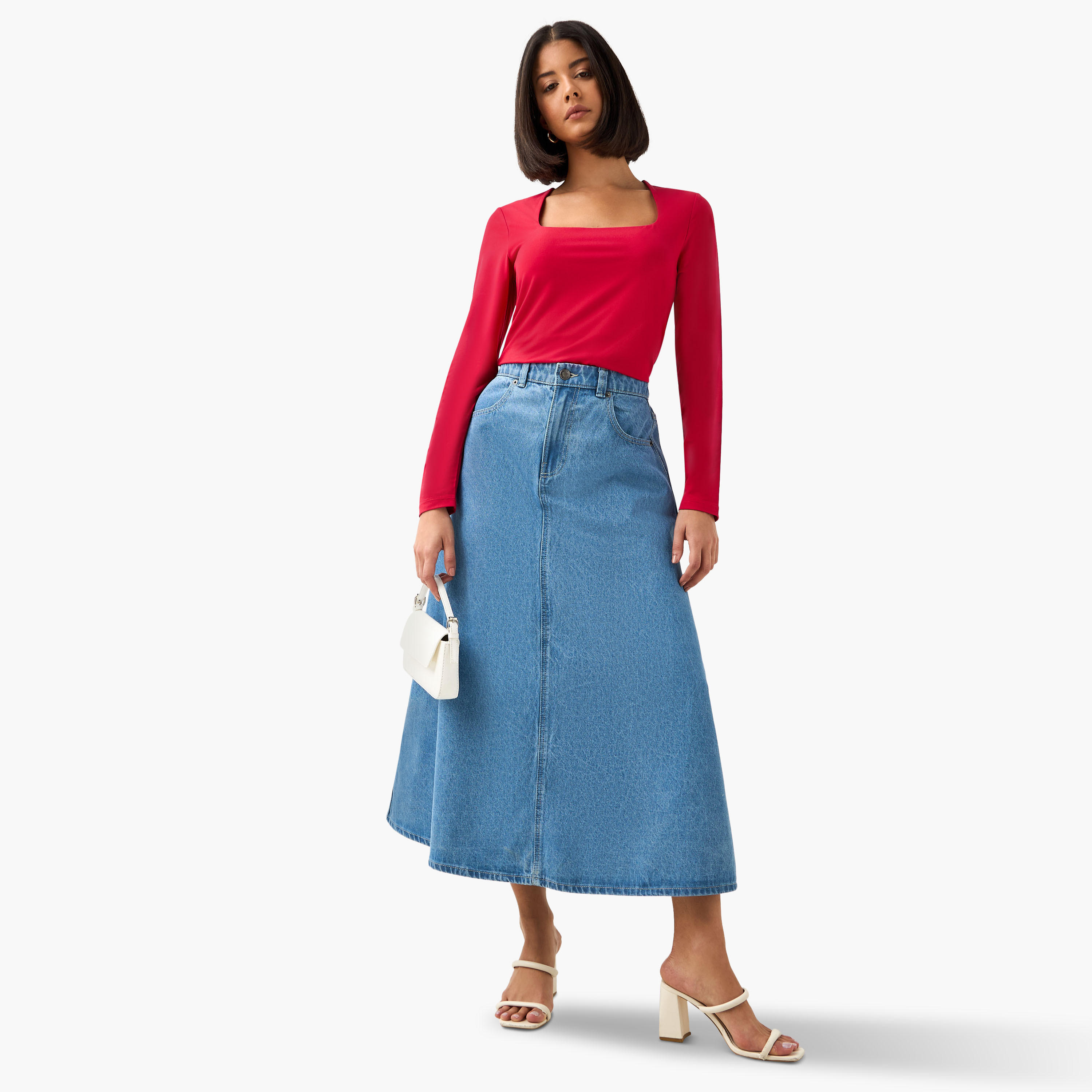 A-Line Denim Midi Skirt with Pockets-women-clothing-bottoms-skirts-image-2