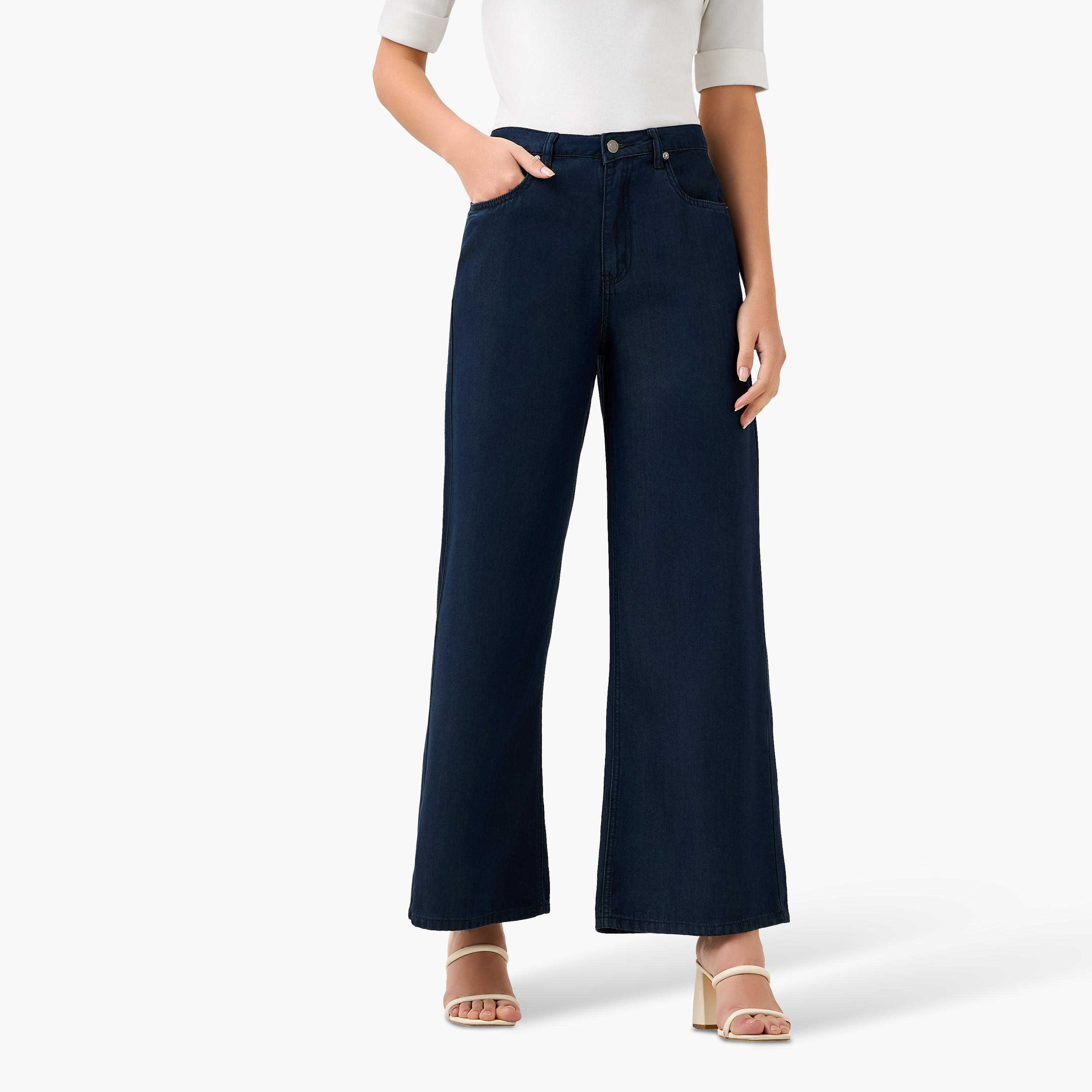Wide Leg Jeans with Pockets-women-clothing-bottoms-jeans-image-1