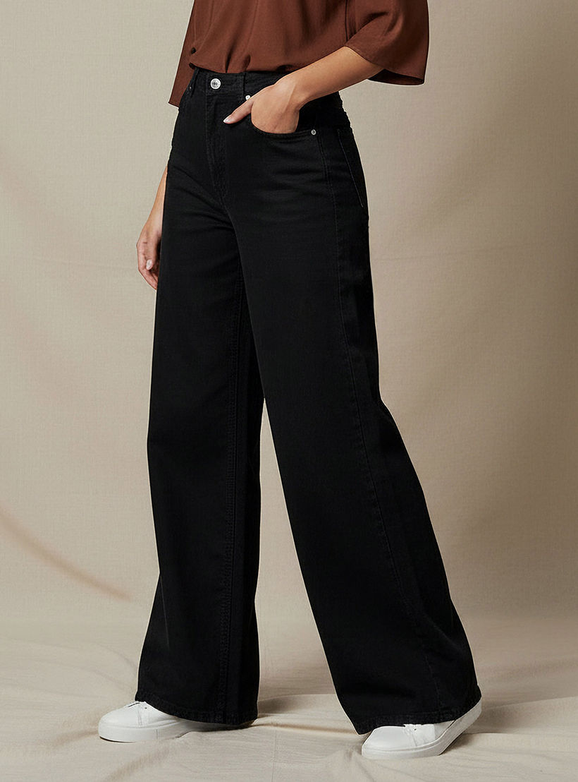 Wide Leg Jeans with Pockets-women-clothing-bottoms-jeans-image-1
