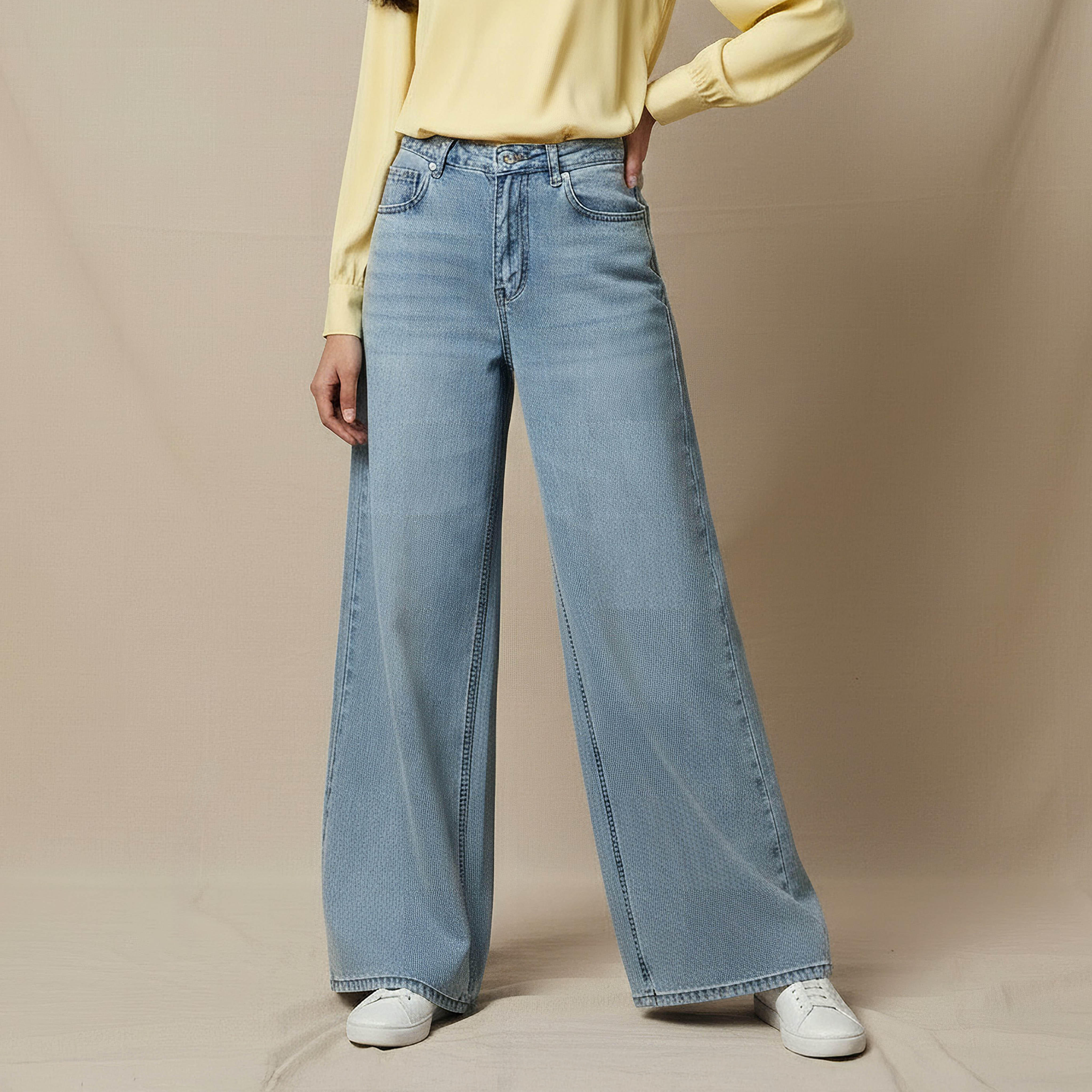 Wide Leg Jeans with Pockets-women-clothing-bottoms-jeans-image-1