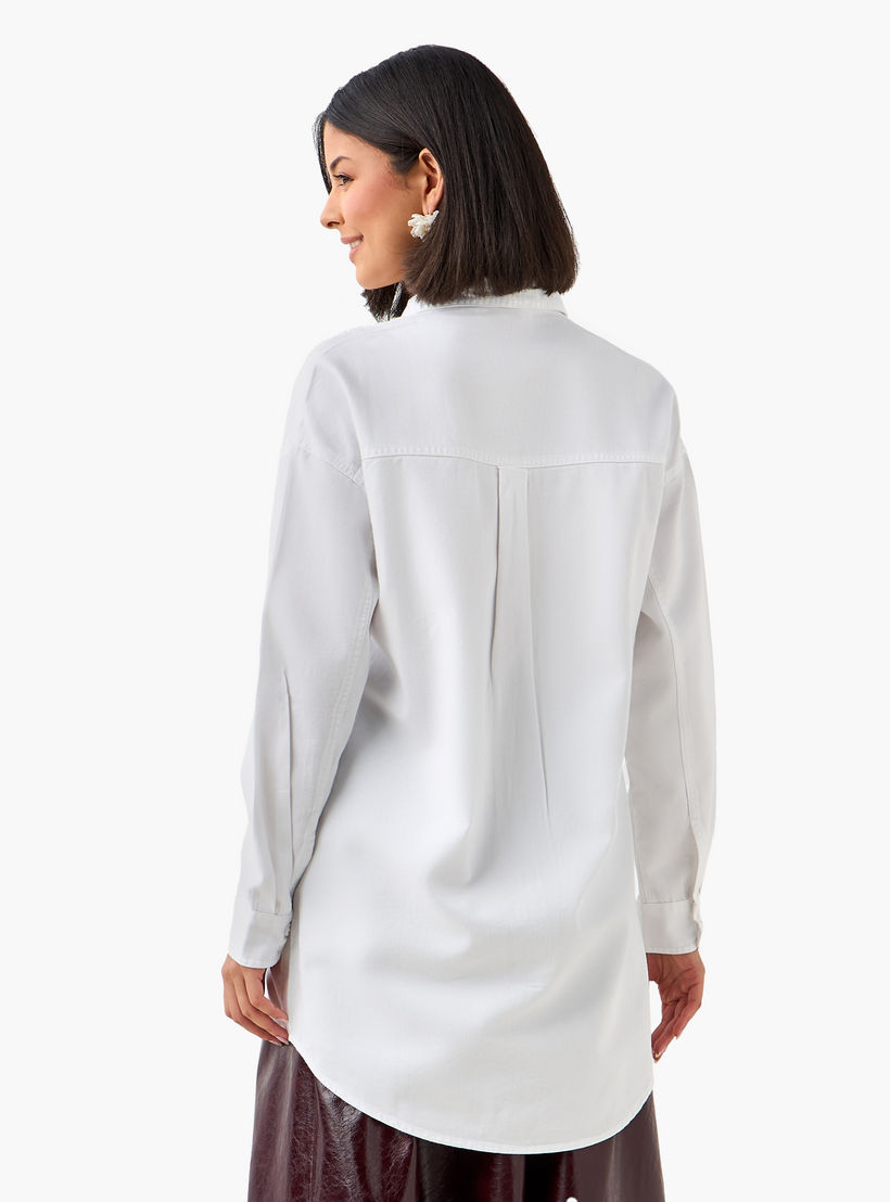 Longline Shirt with Chest Pocket-women-clothing-shirtsandblouses-shirts-image-5