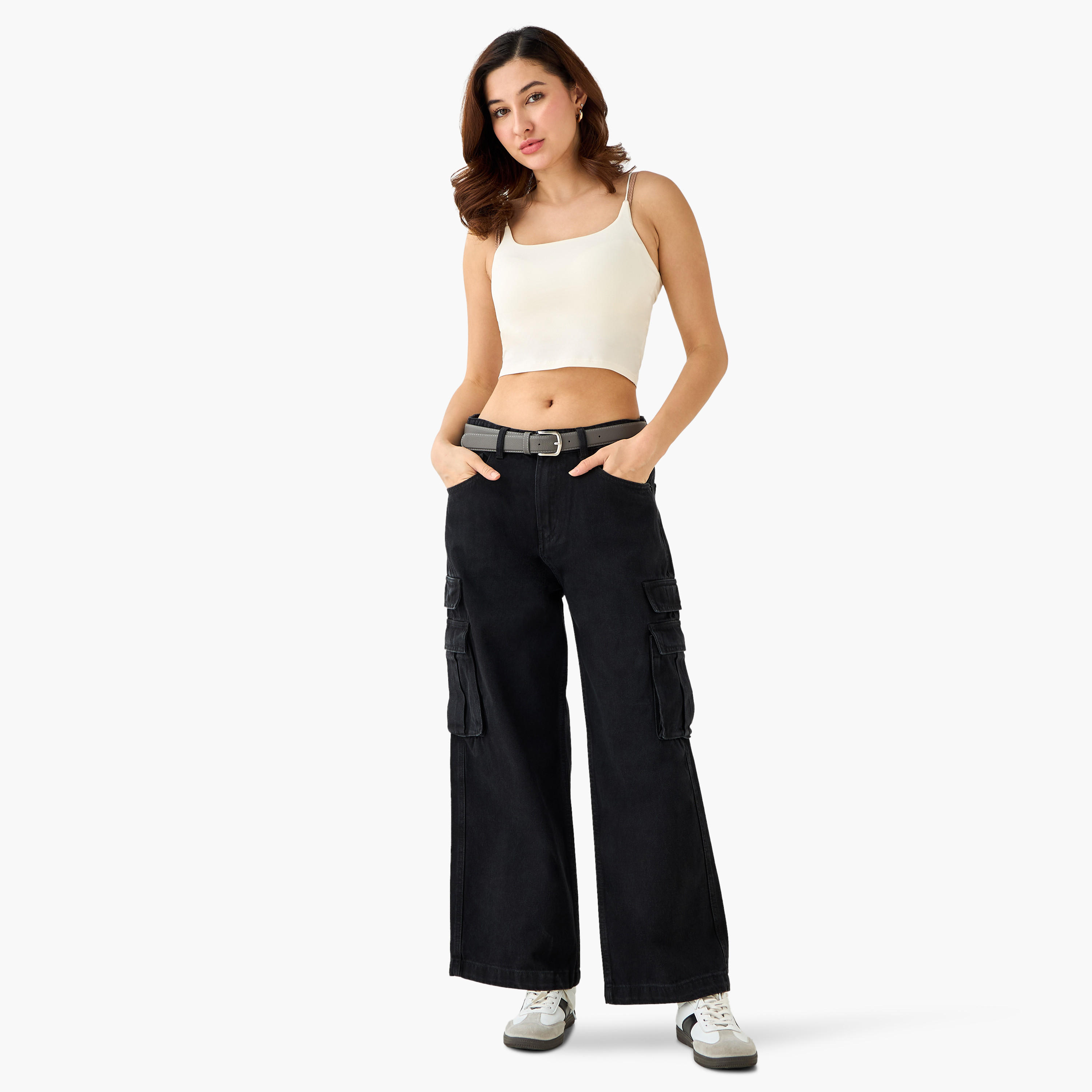 Cargo Pocket Jeans Cotton-women-clothing-bottoms-jeans-image-2
