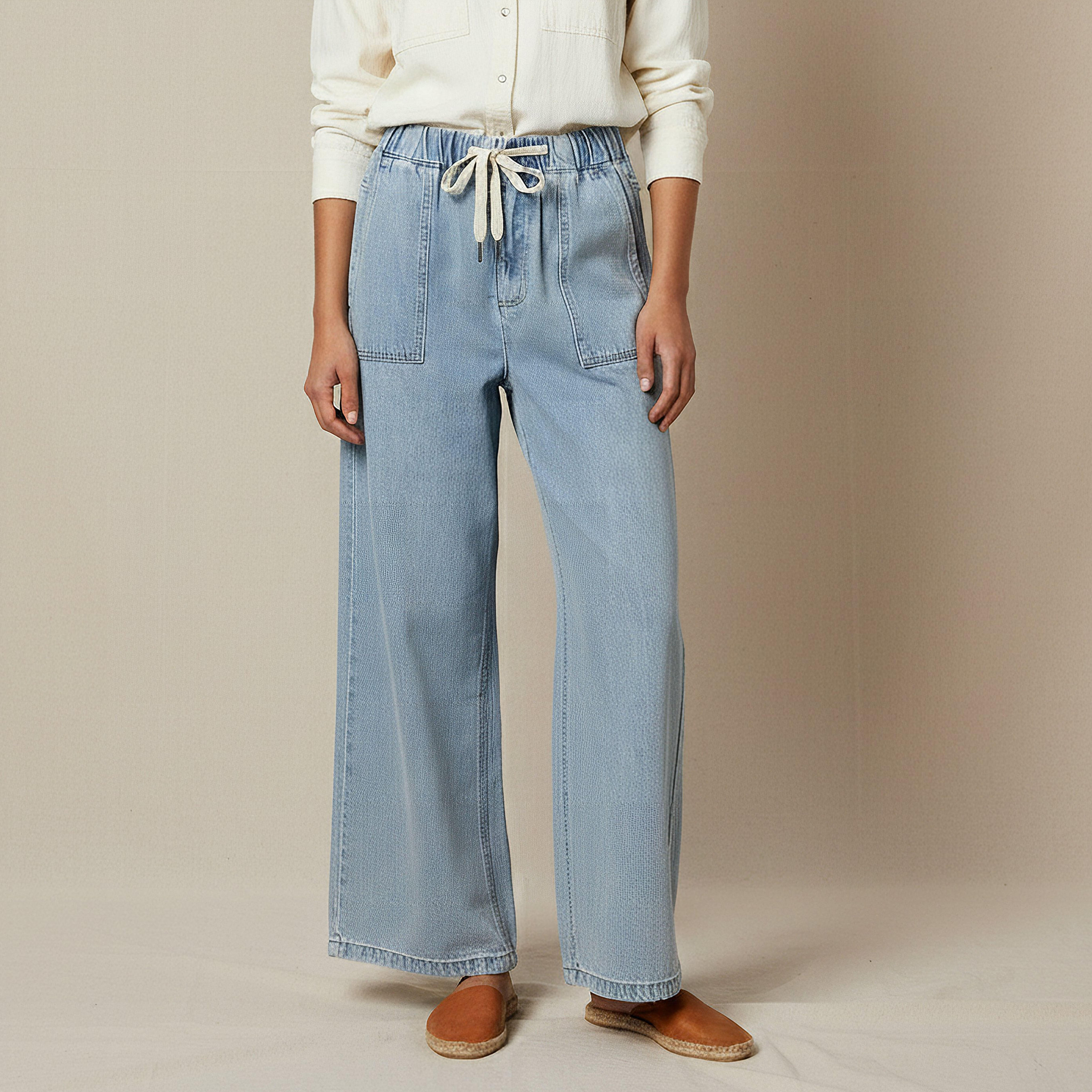 بتطلون جينز بقصة كاربنتر مع جيوب-women-clothing-bottoms-jeans-image-4
