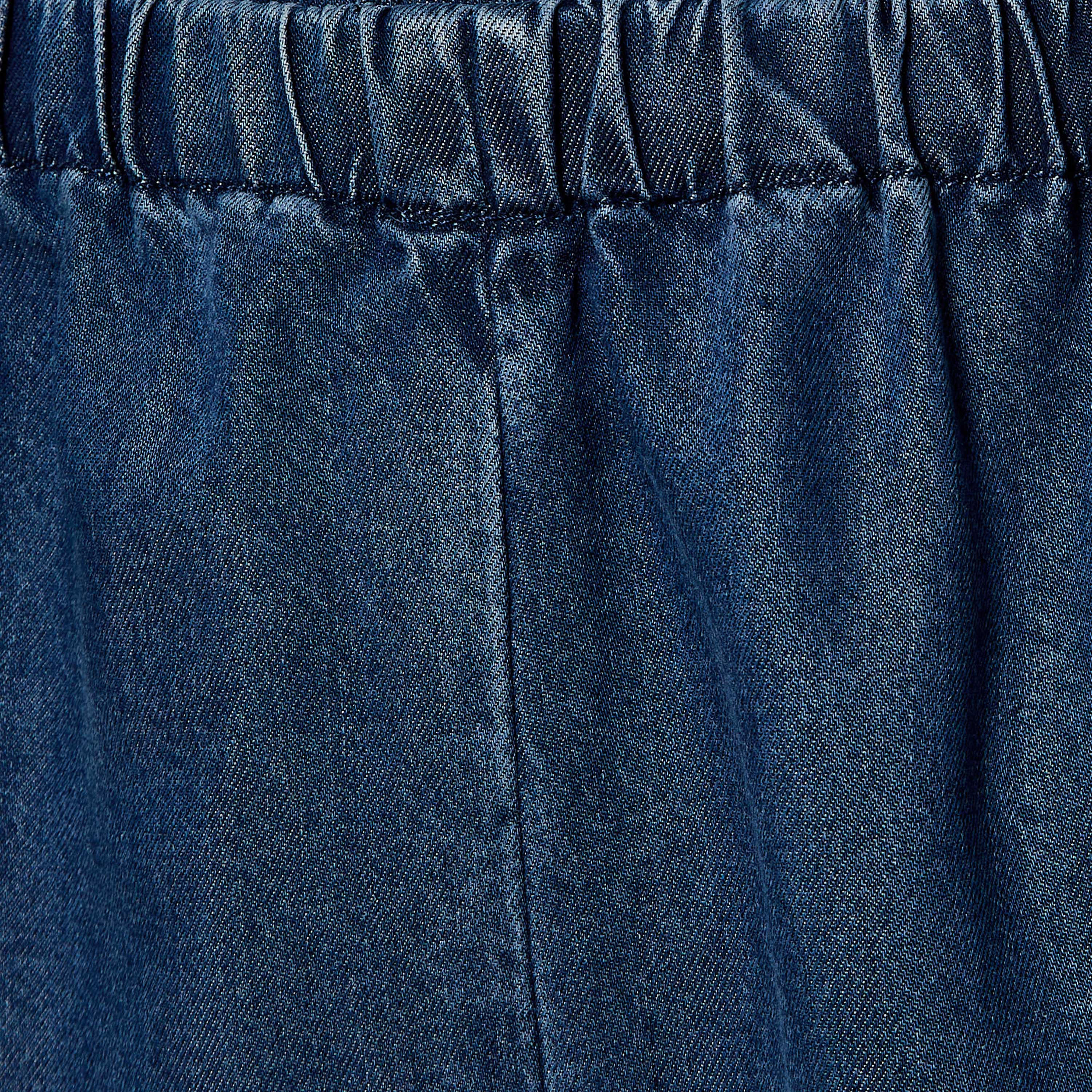 بنطلون جينز واسع الساقين بخصر مطاطي متوسط الارتفاع-women-clothing-bottoms-jeans-image-2