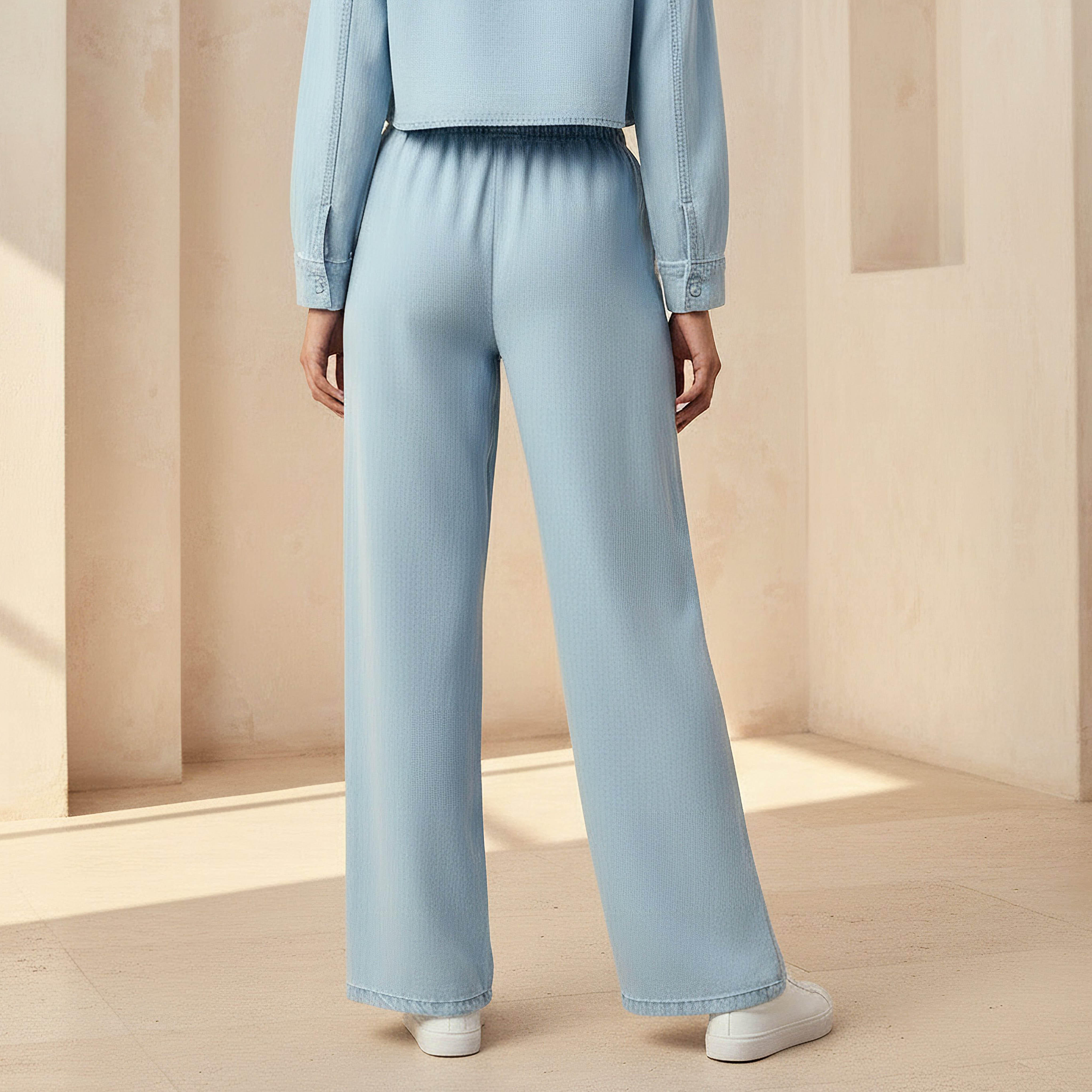 Wide Leg Pants with Elasticated Waist-women-clothing-bottoms-trousers-image-4