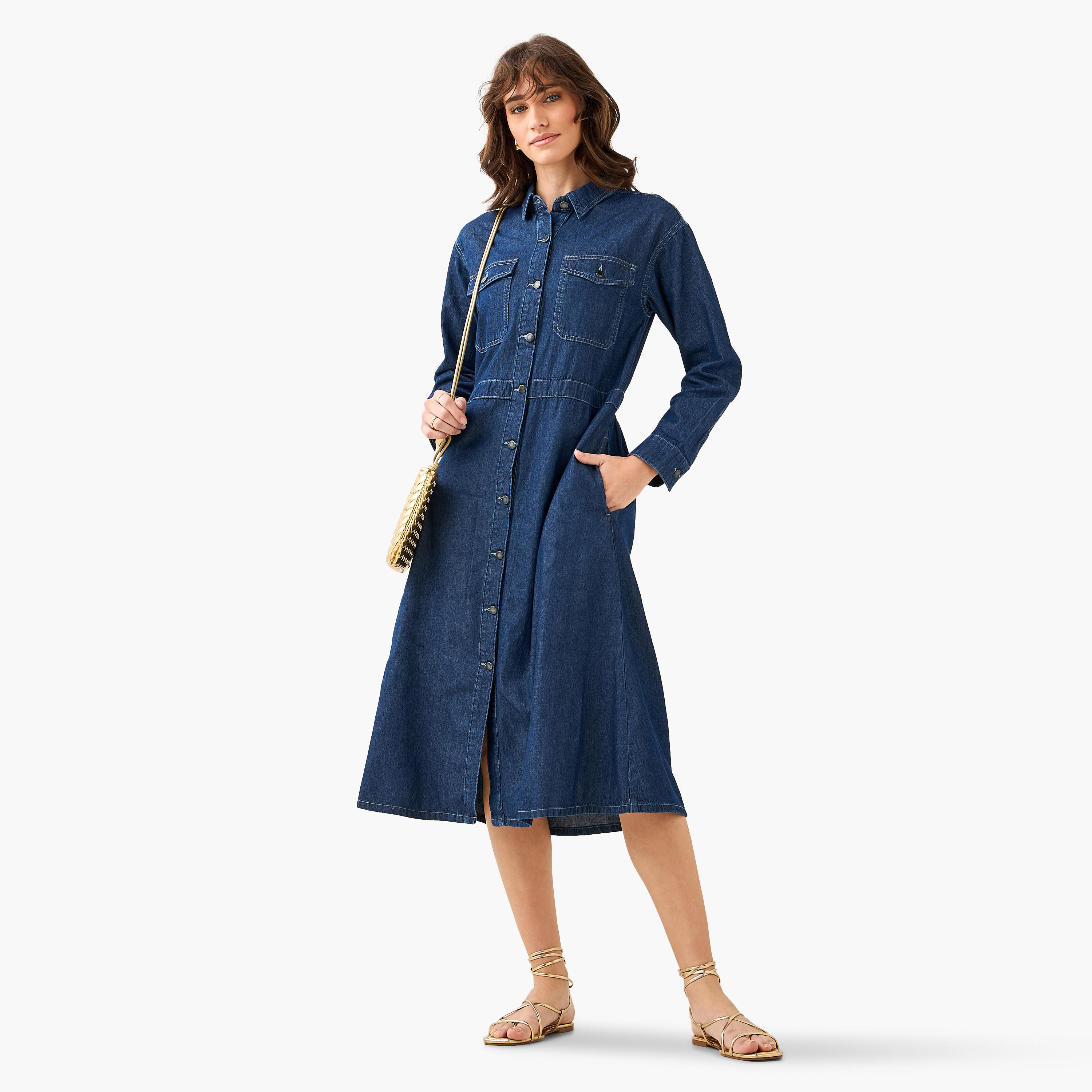 فستان قميص دينم ميدي-women-clothing-dresses-image-3