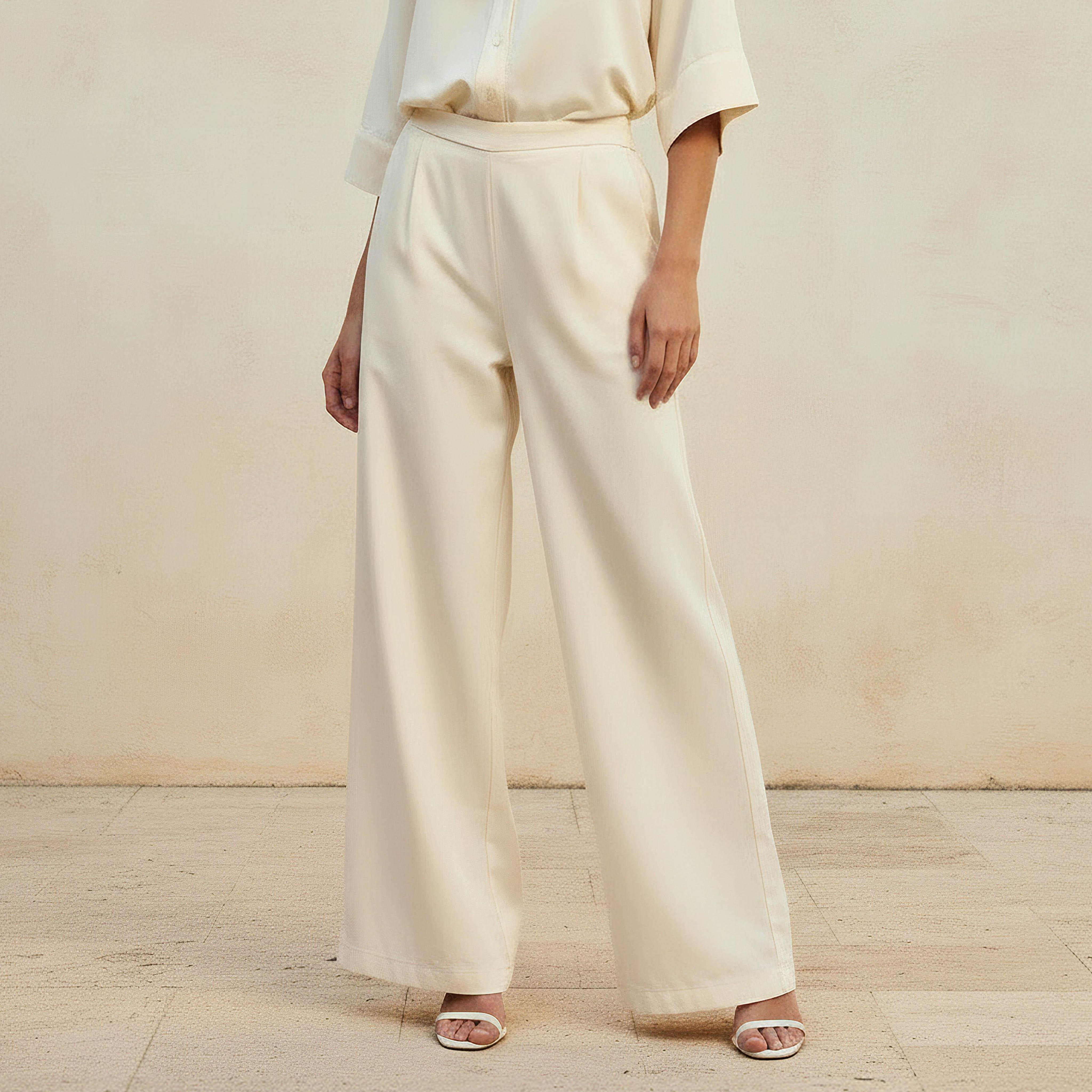 Wide Leg High-Rise Trousers with Elasticated Waistband-women-clothing-bottoms-trousers-image-5