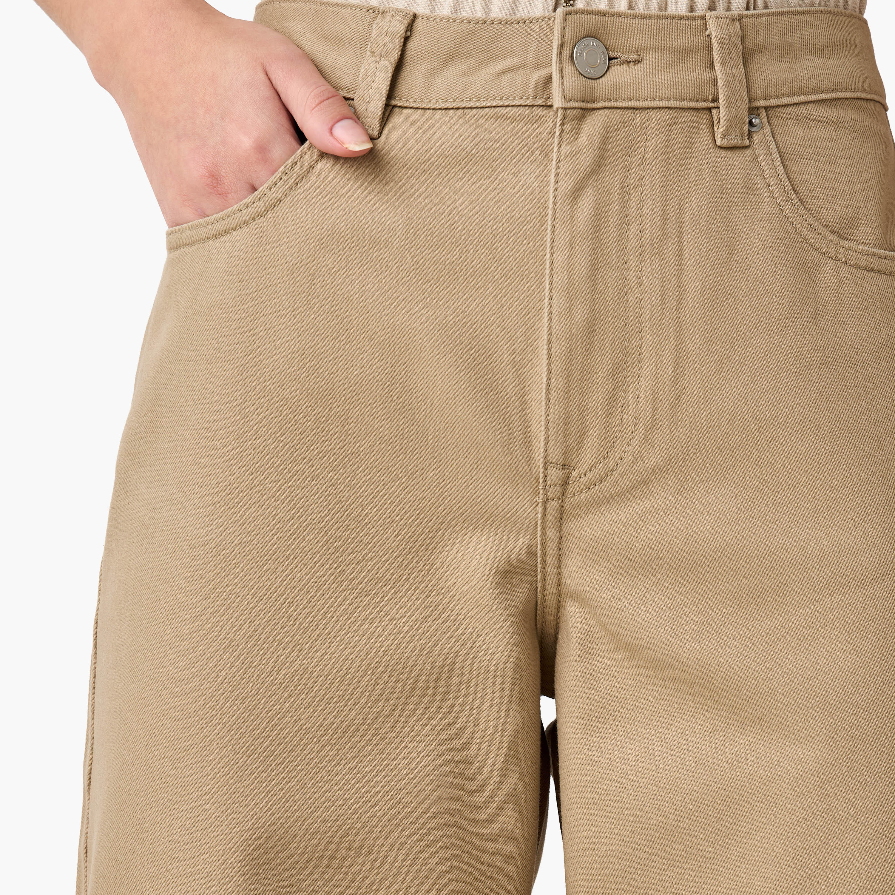 بنطلون جينز قطن واسع الساقين وقصير بخصر عالٍ-women-clothing-bottoms-jeans-image-3