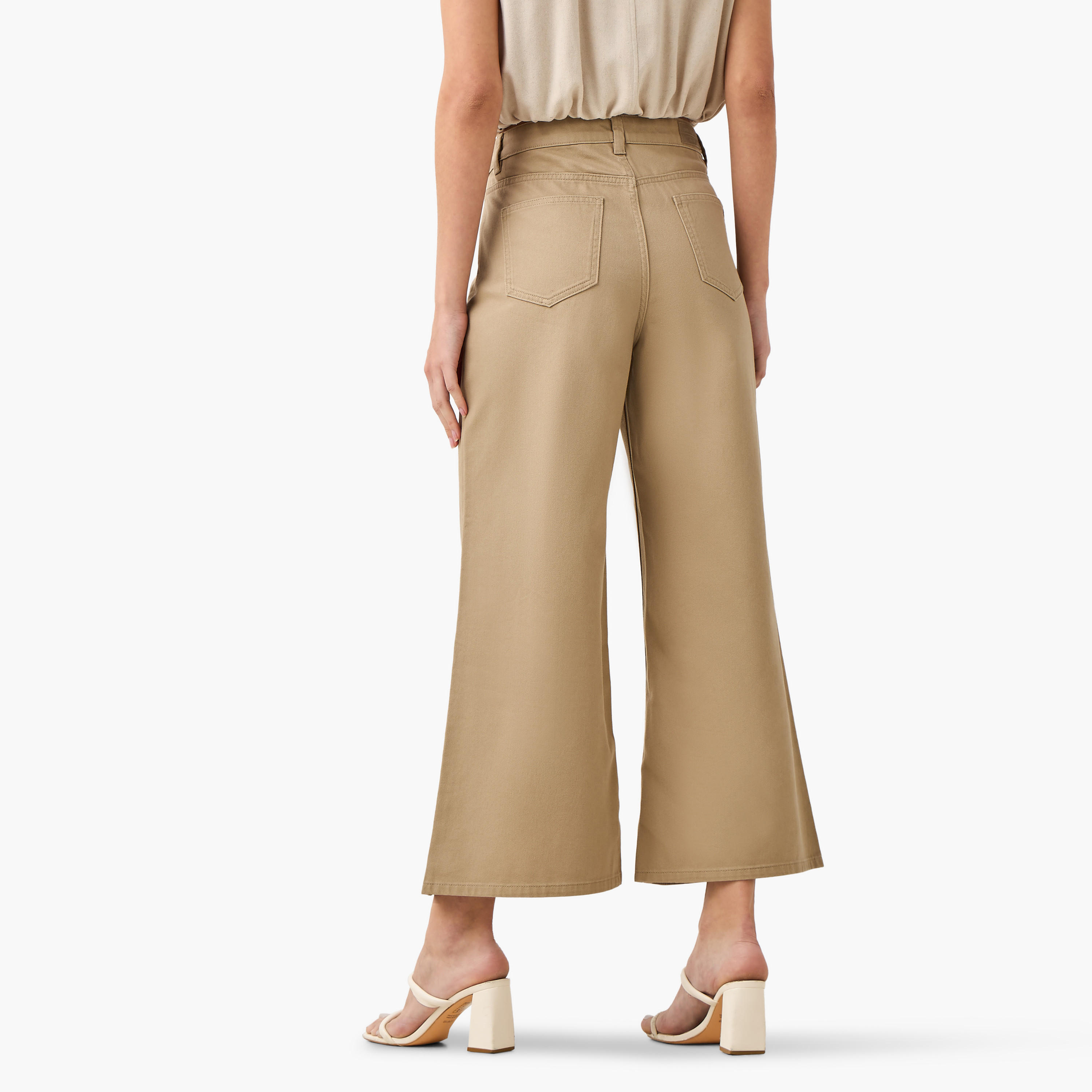 بنطلون جينز قطن واسع الساقين وقصير بخصر عالٍ-women-clothing-bottoms-jeans-image-5