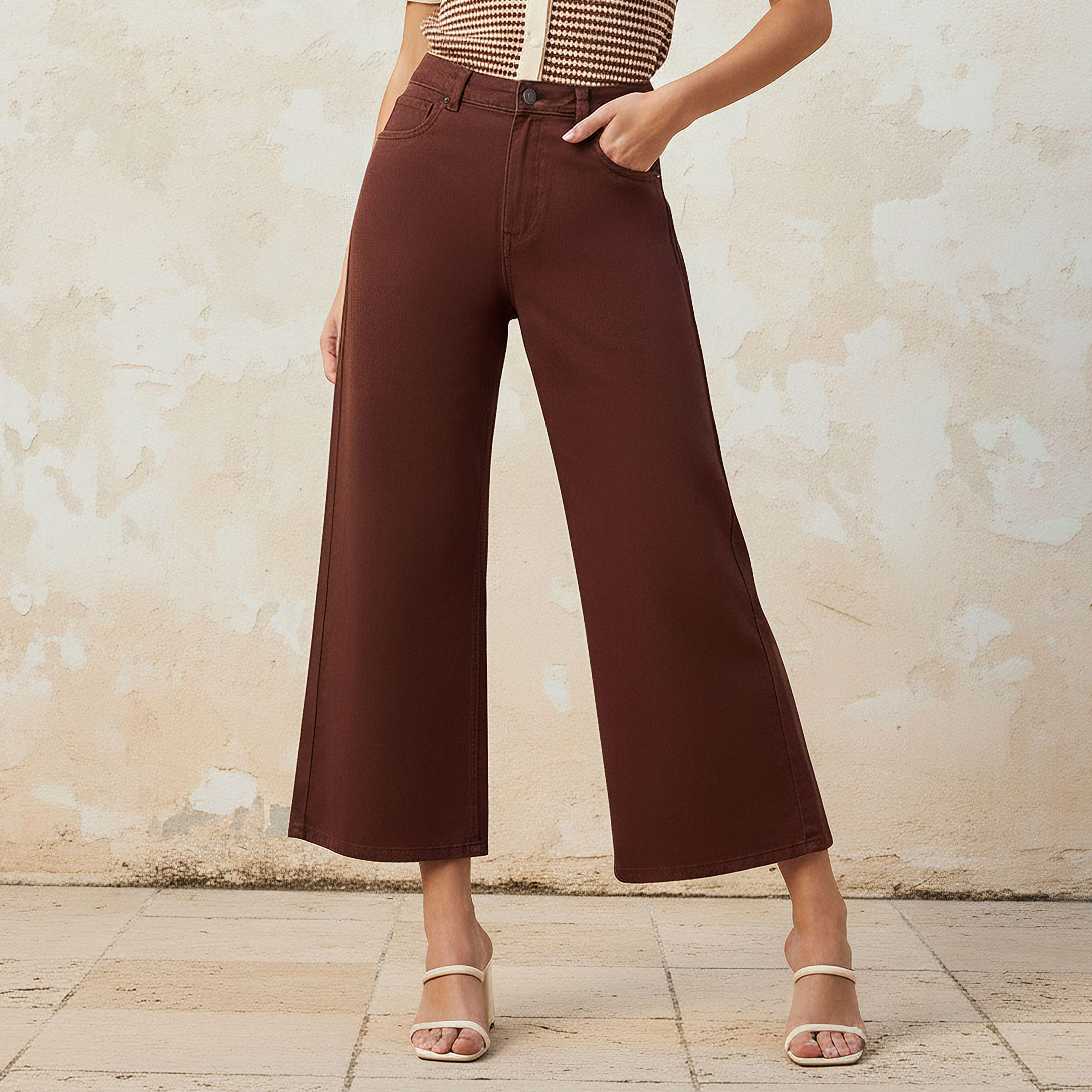 Wide Leg High-Rise Jeans Cropped Cotton-women-clothing-bottoms-jeans-image-1
