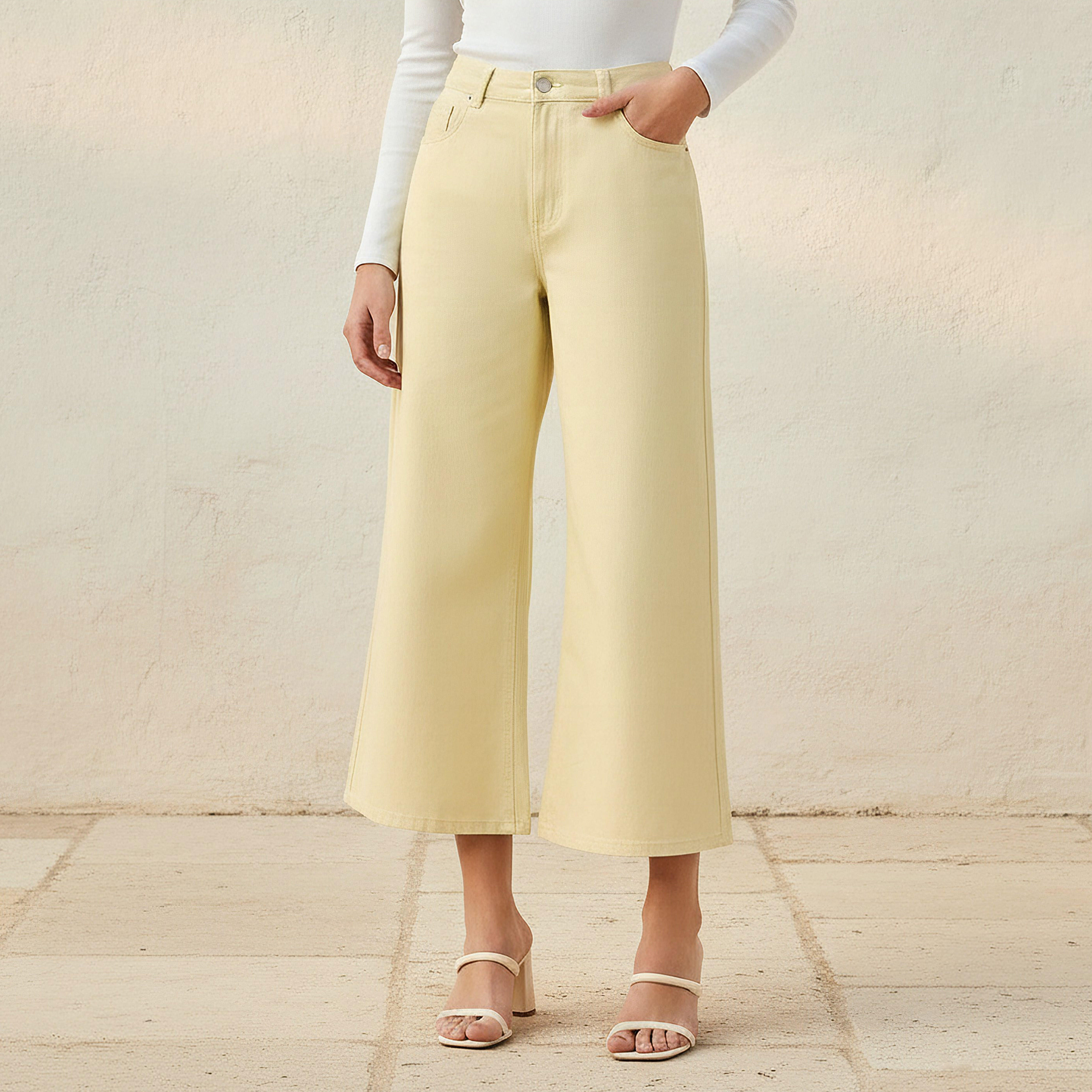 Wide Leg High-Rise Jeans Cropped Cotton-women-clothing-bottoms-jeans-image-1
