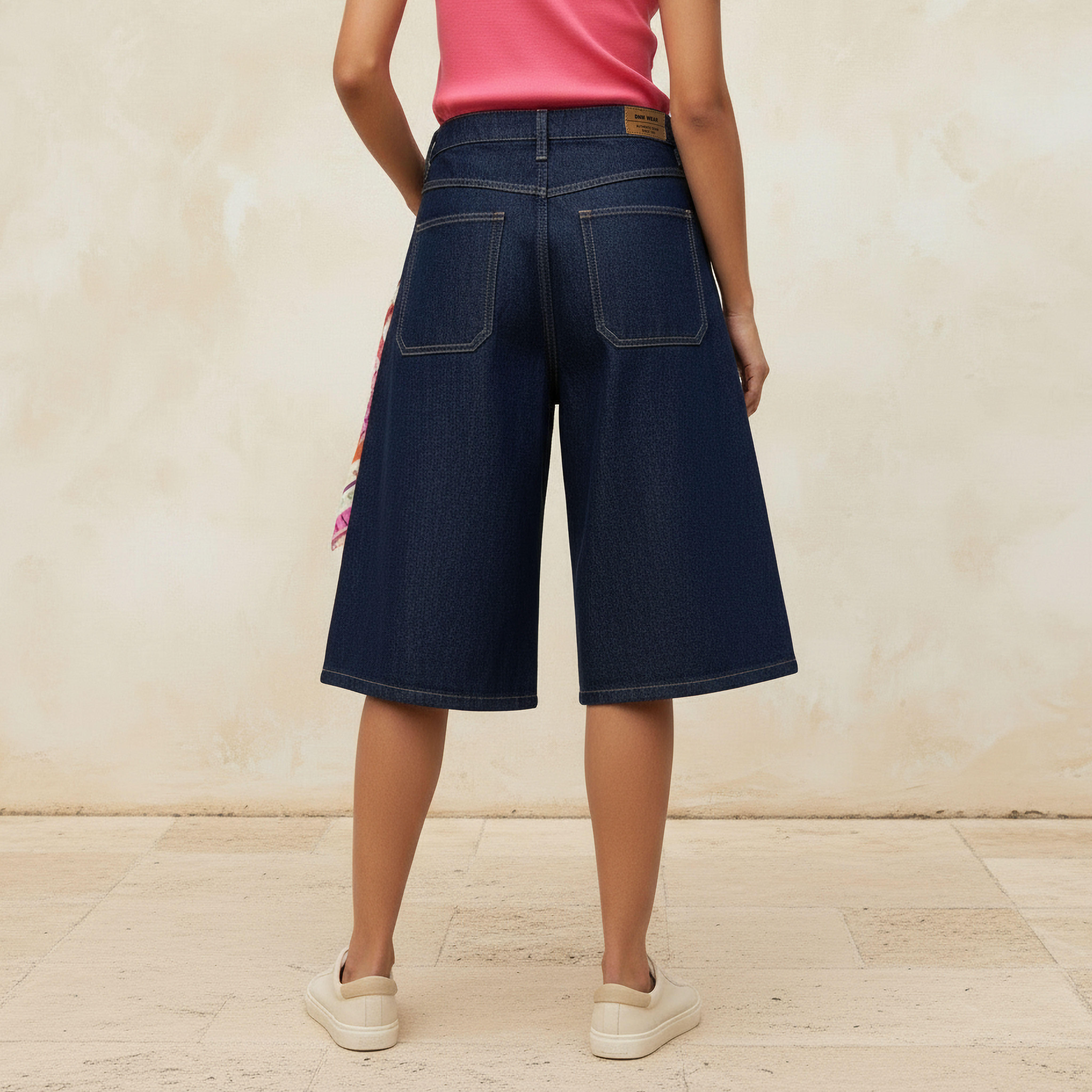 Mid-Rise Burmuda Cotton Shorts with Pockets-women-clothing-bottoms-shorts-image-4