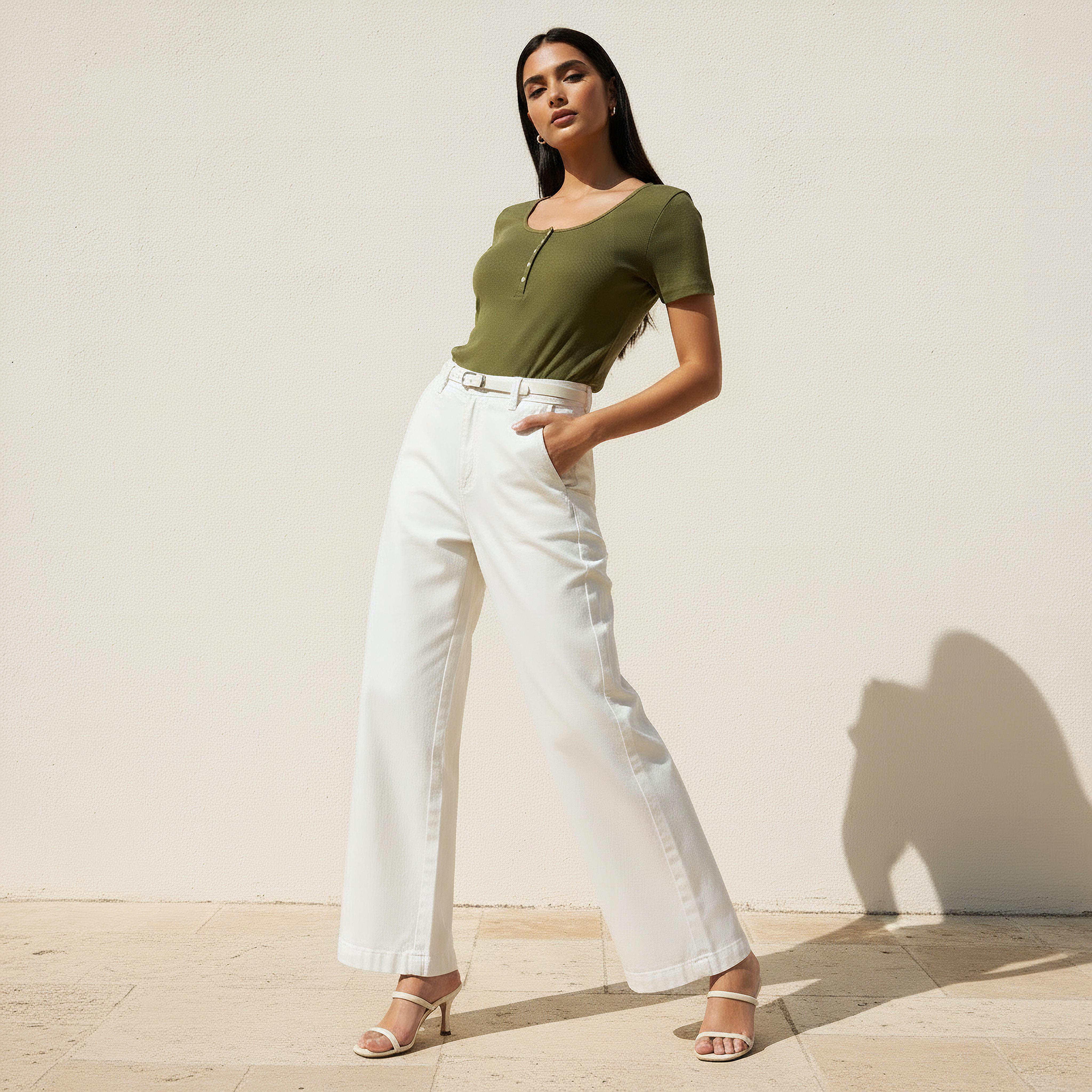 Straight Fit Mid-Rise Jeans with Belt Cotton-women-clothing-bottoms-jeans-image-3