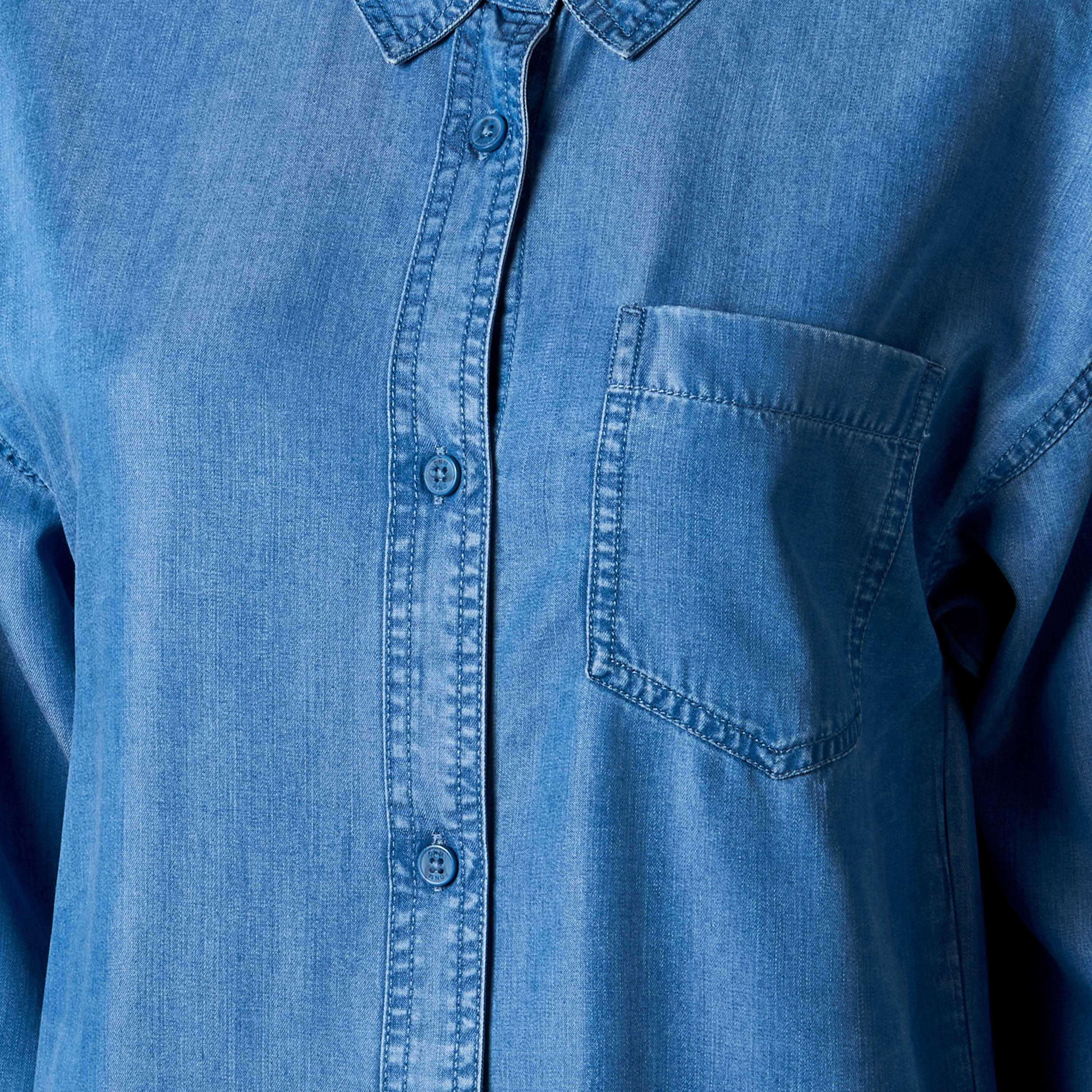 Tencel Longline Shirt with Chest Pocket-women-clothing-shirtsandblouses-shirts-image-2
