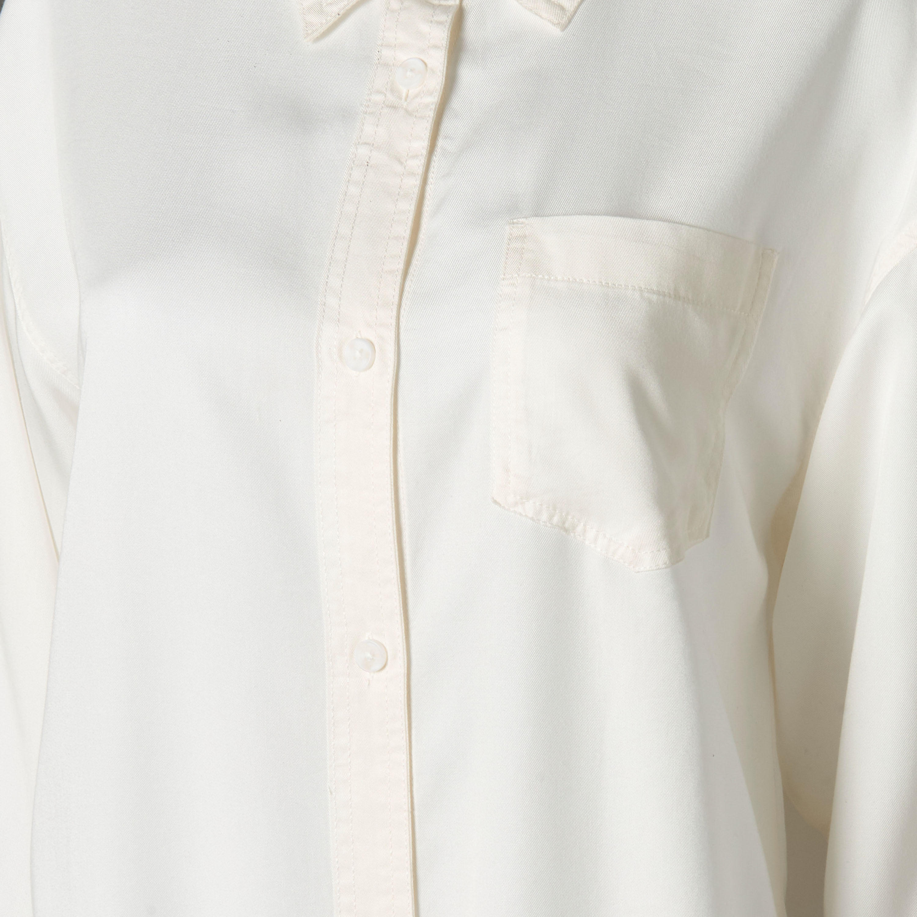 قميص تينسل طويل بجيب على الصدر-women-clothing-shirtsandblouses-shirts-image-2