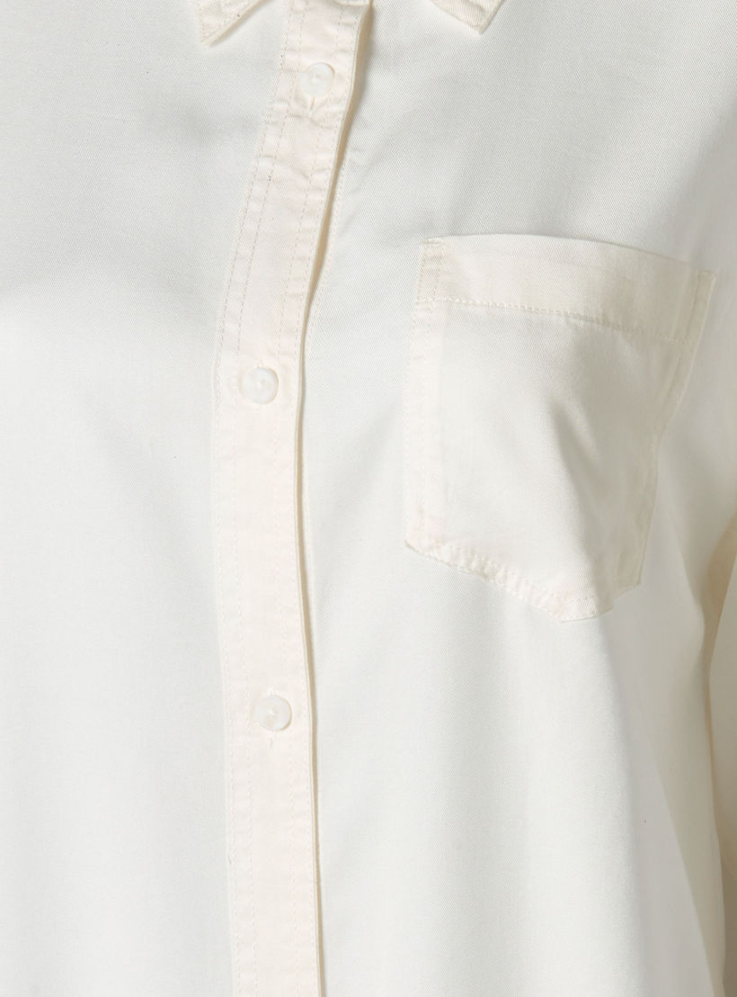 قميص تينسل طويل بجيب على الصدر-women-clothing-shirtsandblouses-shirts-image-2