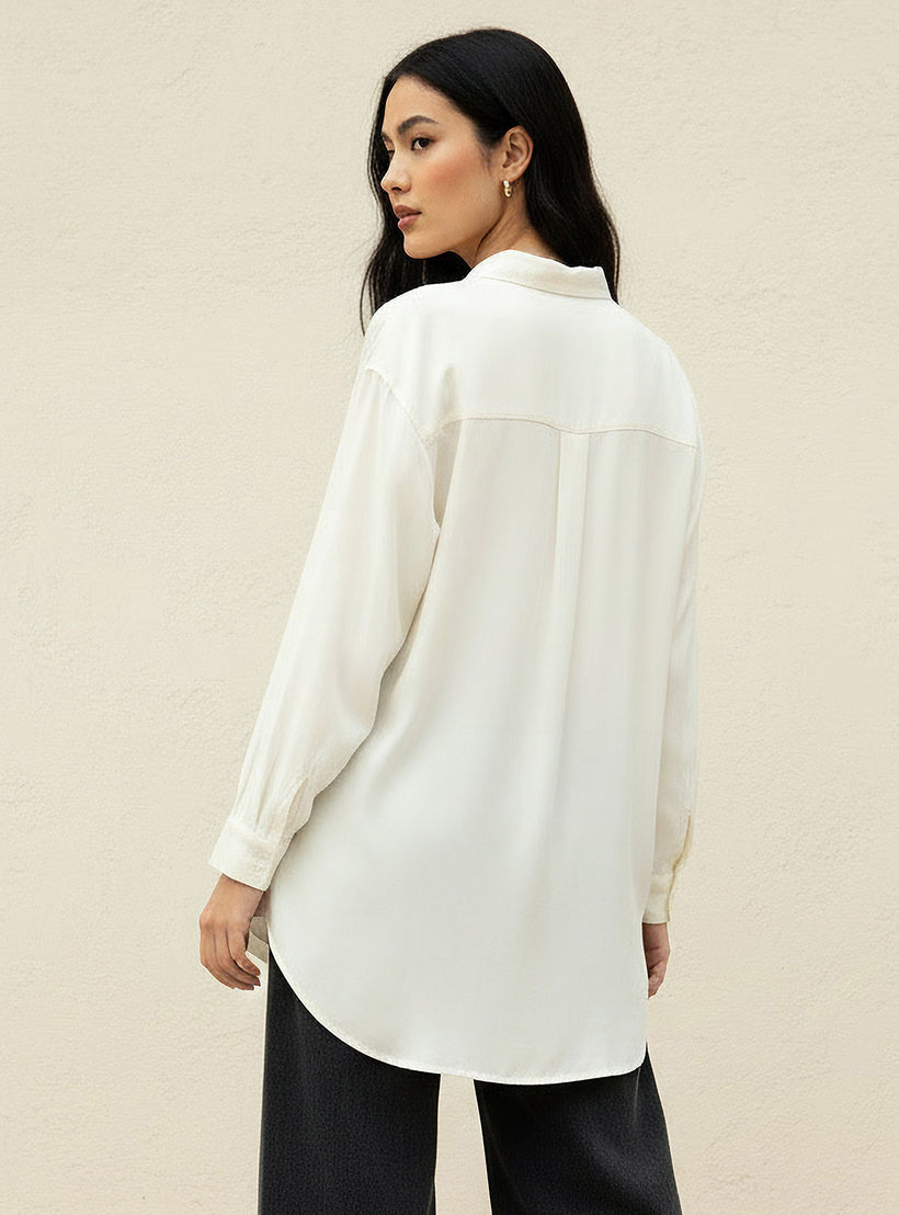 قميص تينسل طويل بجيب على الصدر-women-clothing-shirtsandblouses-shirts-image-4