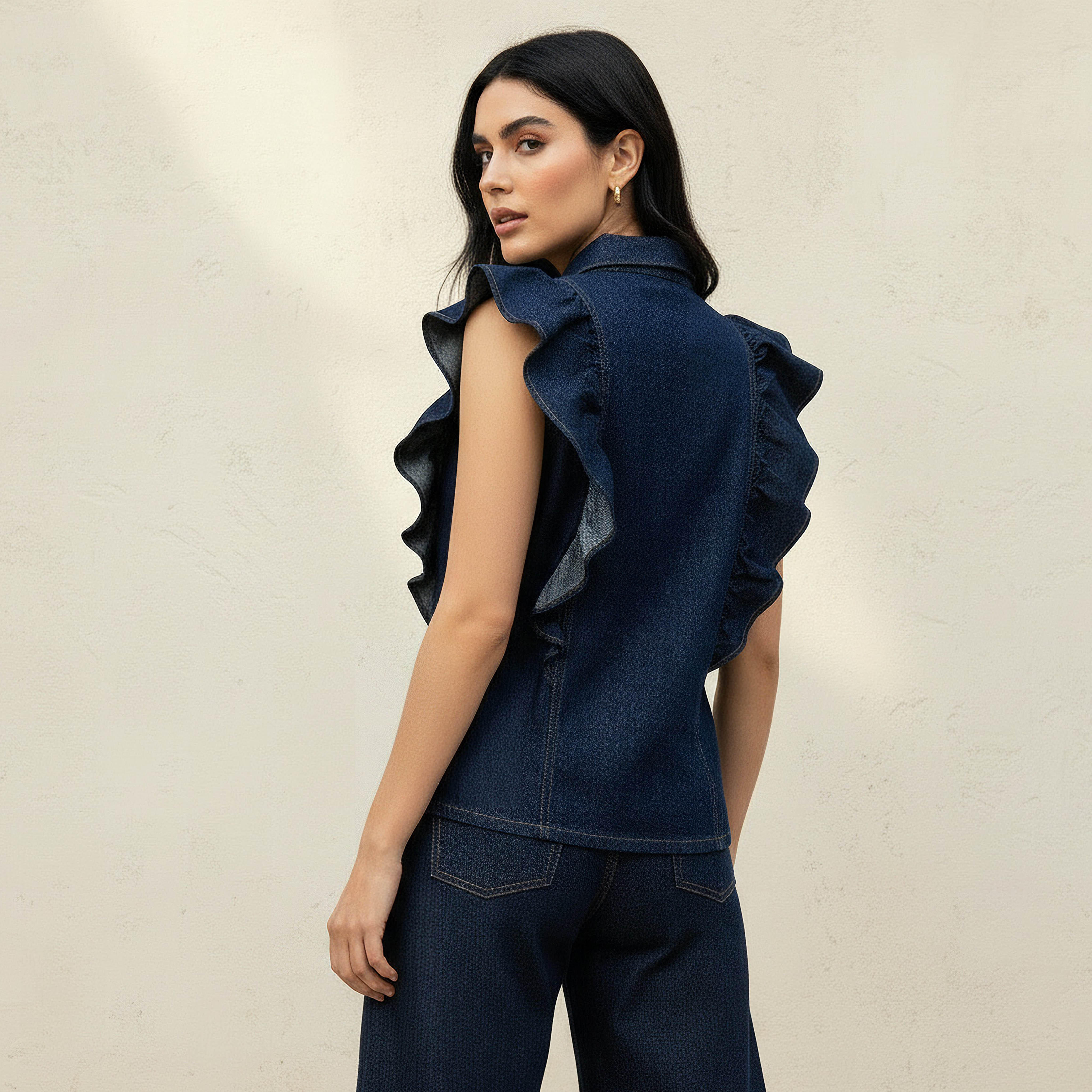 Cotton Sleeveless Shirt with Ruffles-women-clothing-shirtsandblouses-shirts-image-4