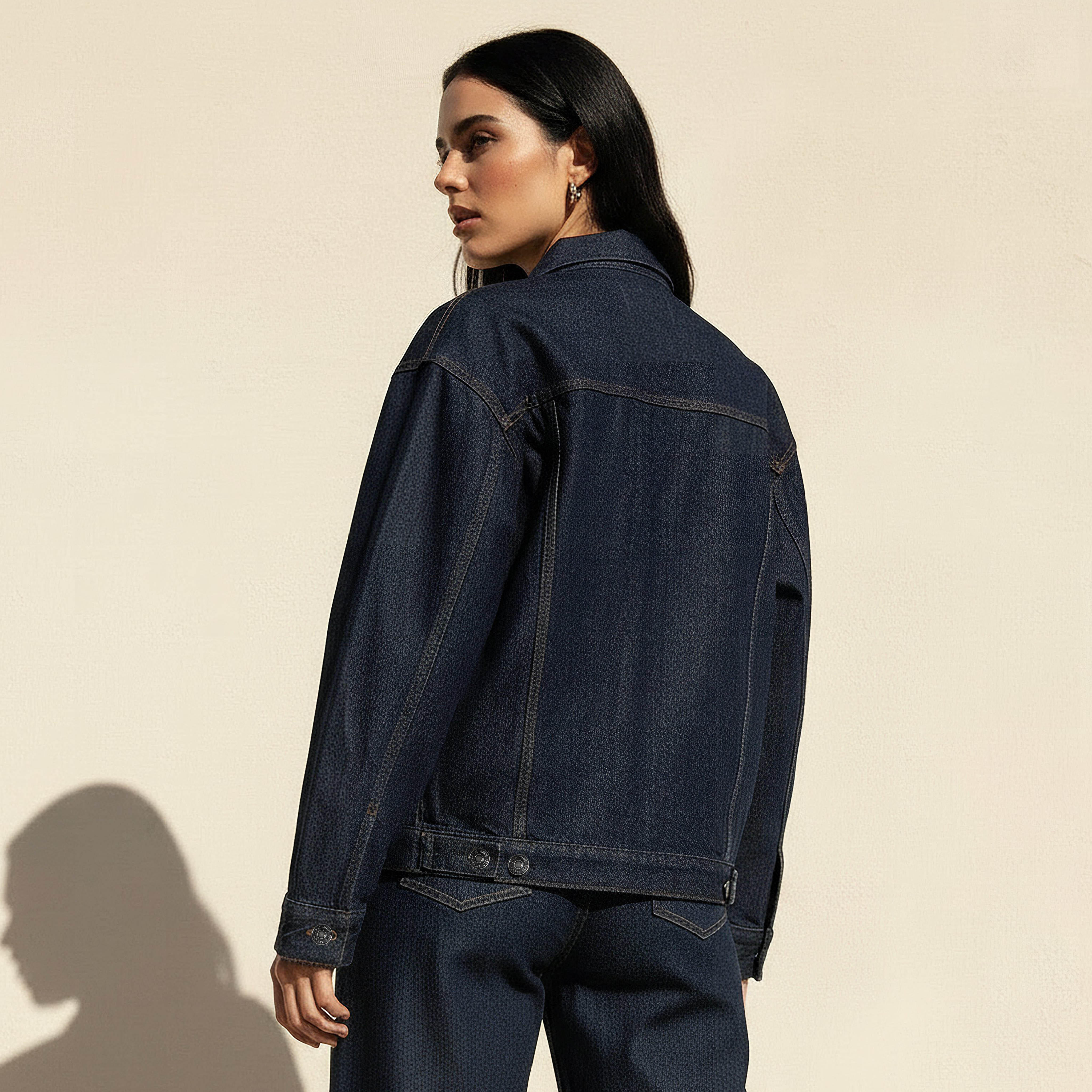 Cotton Trucker Jacket with Flap Pockets-women-winterwear-coatsandjackets-jackets-image-4