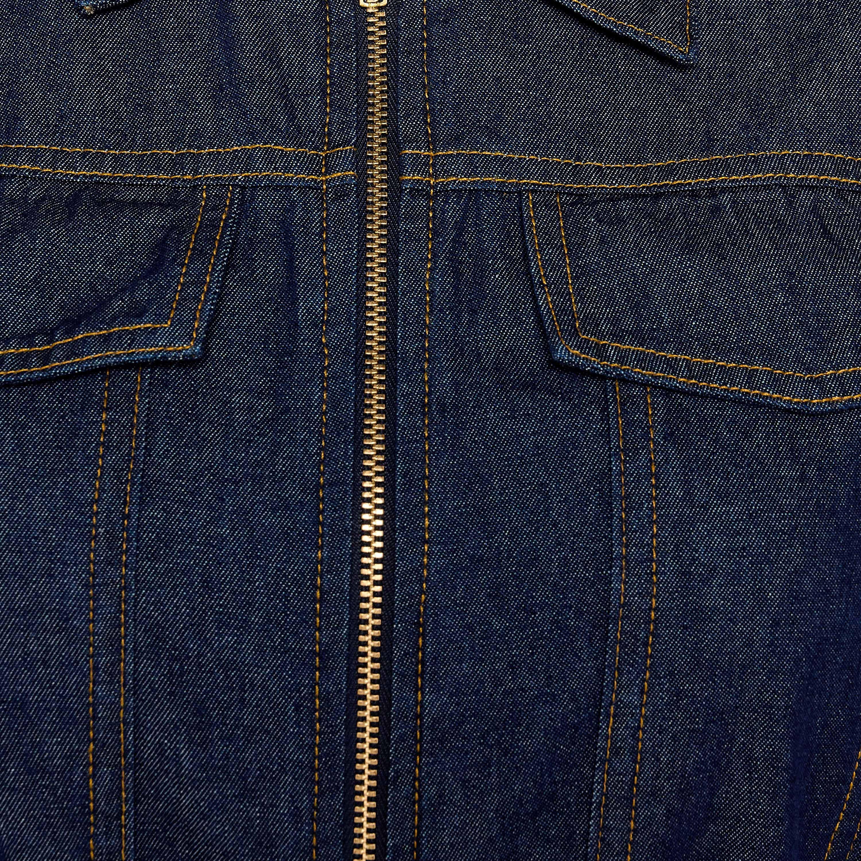 Sleeveless Midi Denim Dress with Zip Closure-women-clothing-dresses-image-2