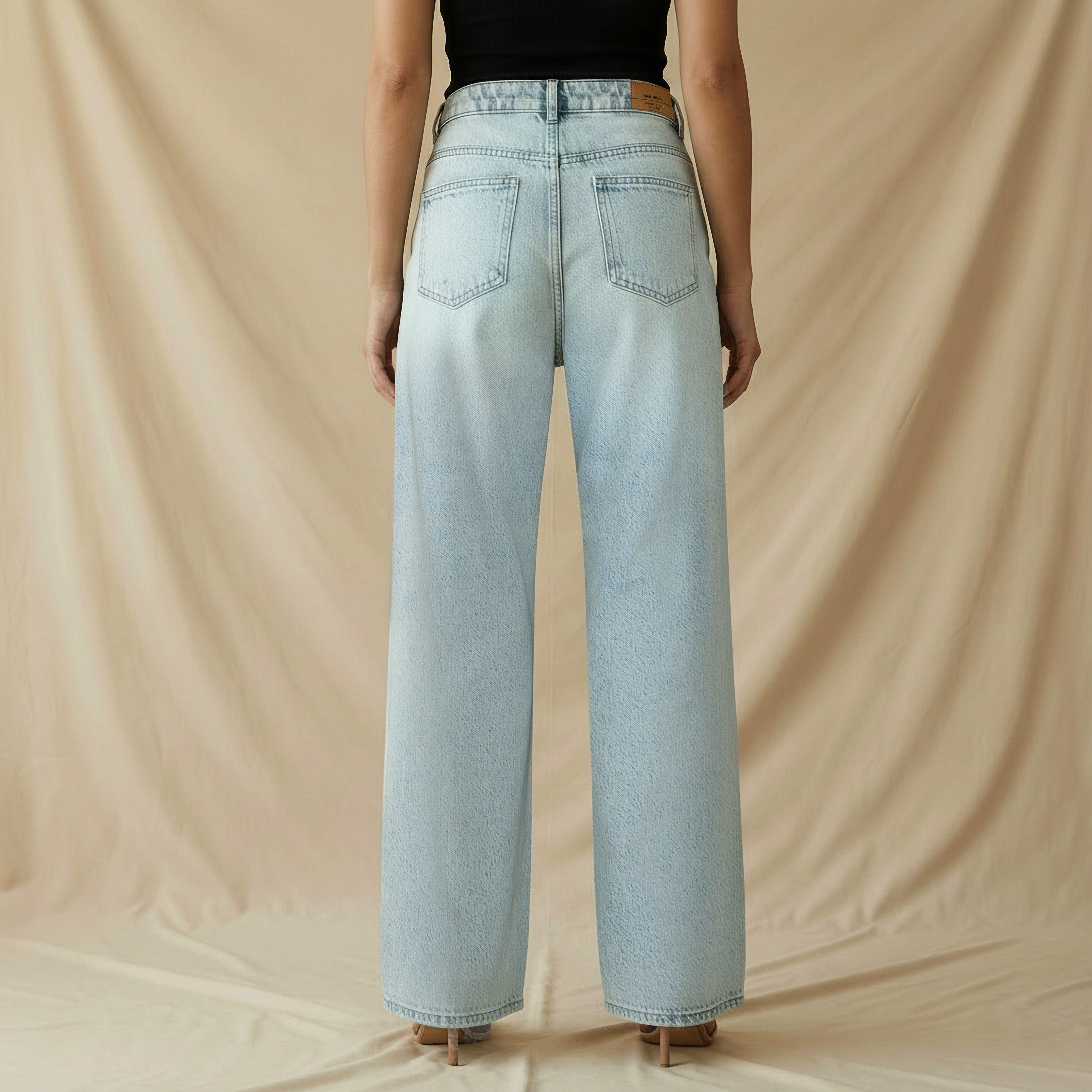 بنطلون جينز بخصر متوسط الارتفاع بزينة ممزقة قطن-women-clothing-bottoms-jeans-image-4