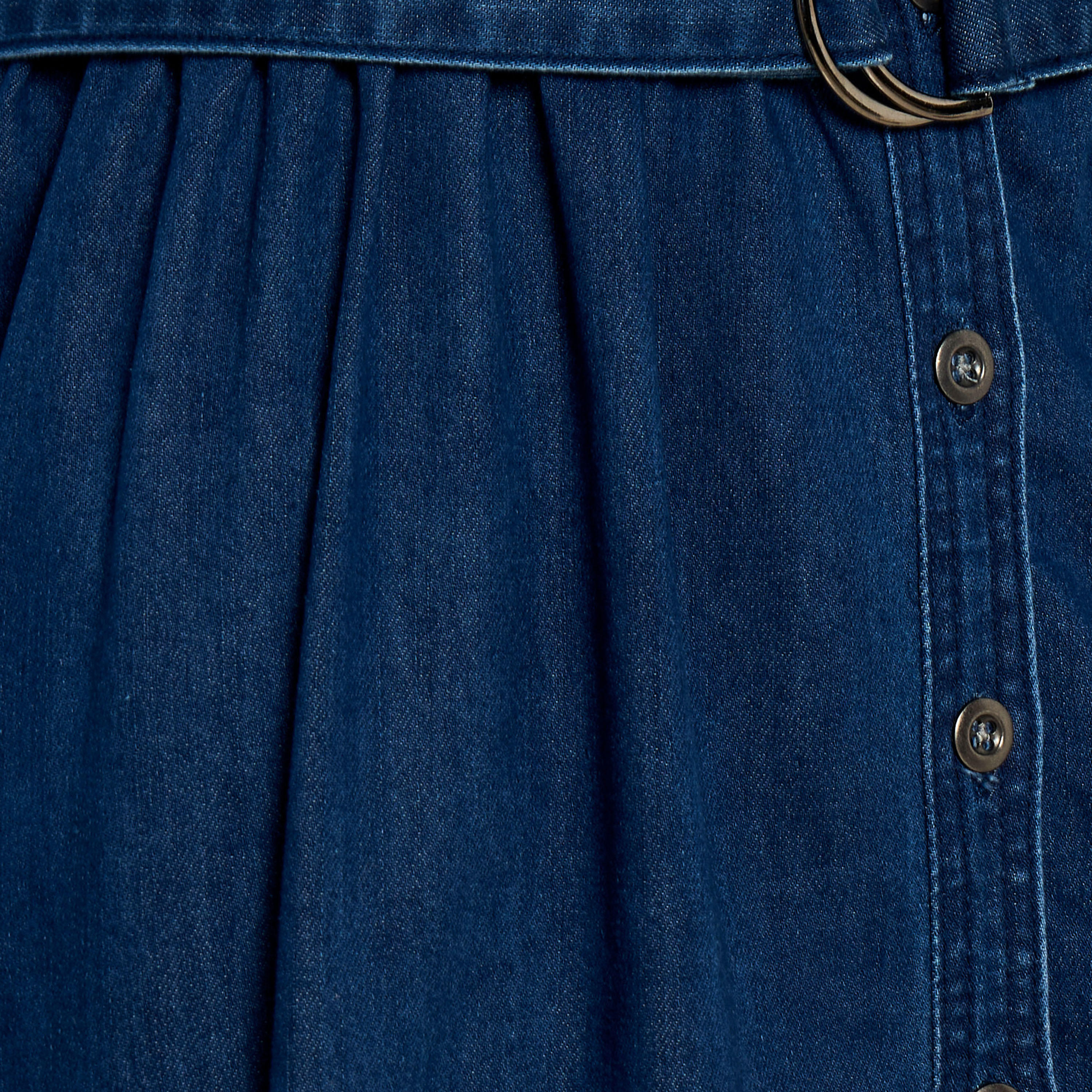 فستان قميص دينم ميدي بدون أكمام مع حزام-women-clothing-dresses-image-2