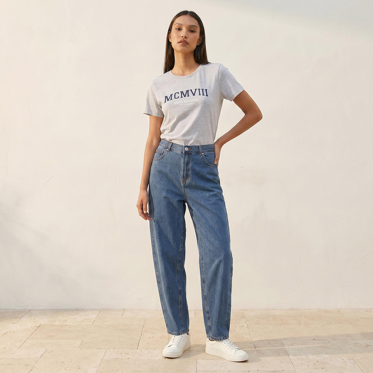Splash Denim Barrel Fit Button Closure Cotton Twisted Seam Jeans-women-clothing-bottoms-jeans-image-3
