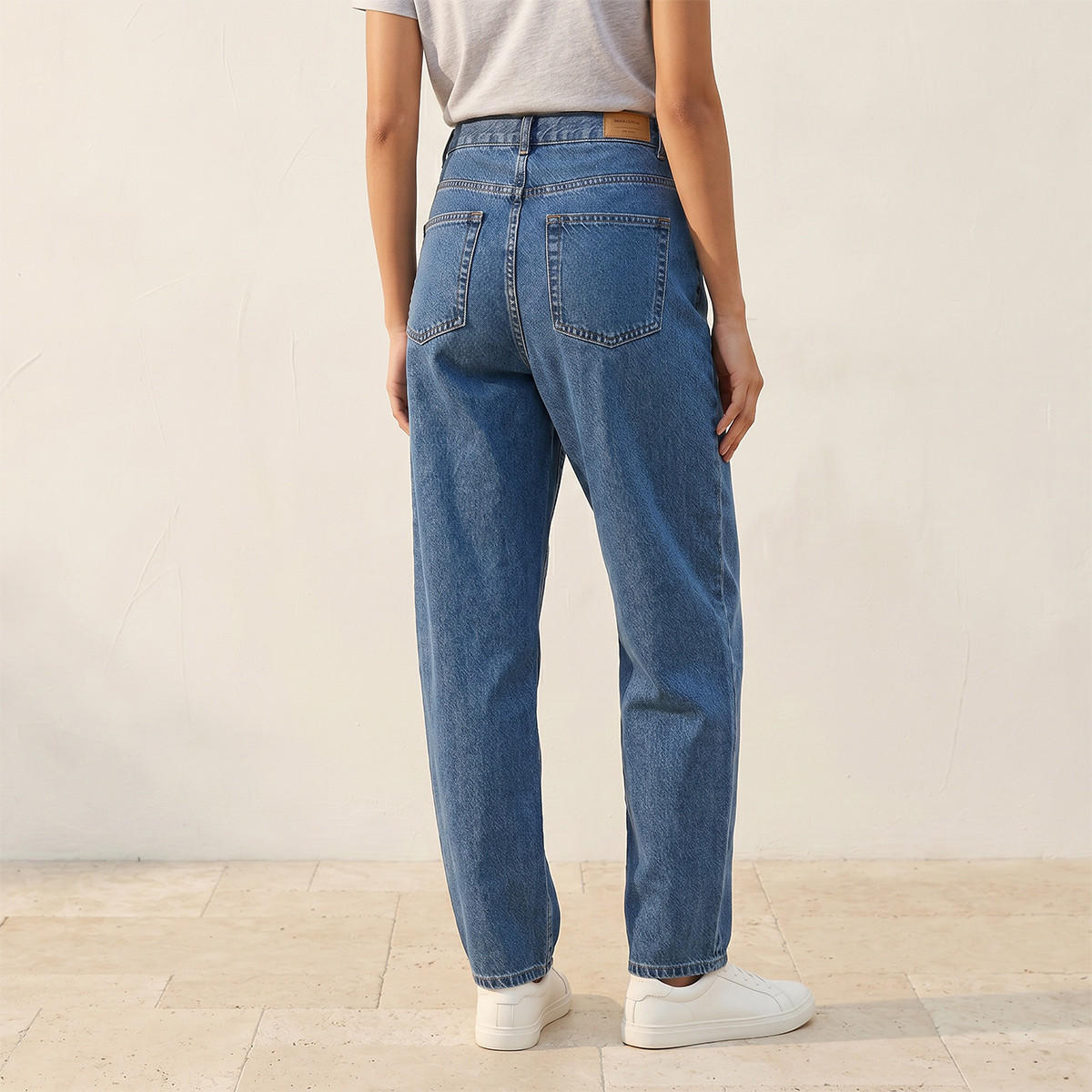 Splash Denim Barrel Fit Button Closure Cotton Twisted Seam Jeans-women-clothing-bottoms-jeans-image-4