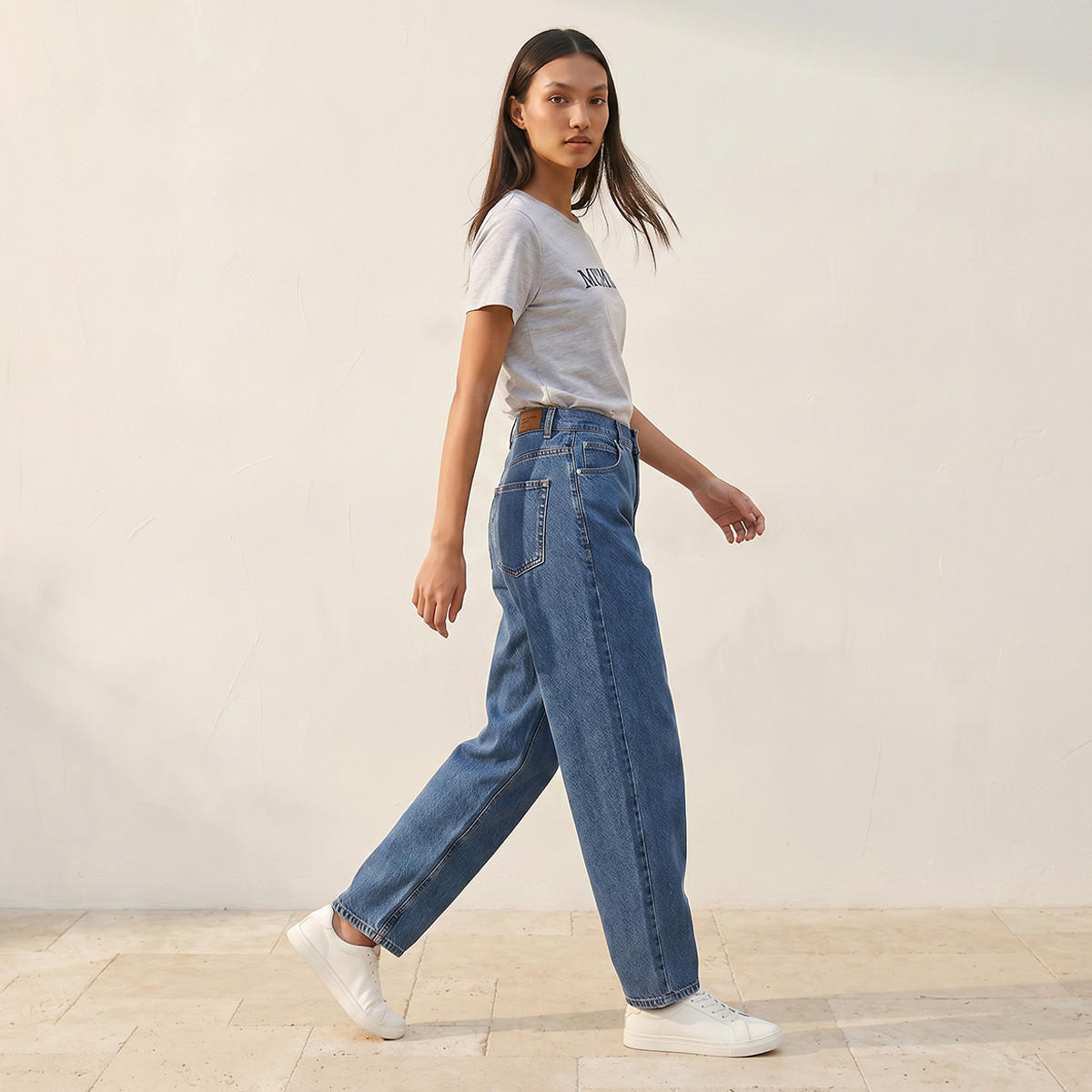 Splash Denim Barrel Fit Button Closure Cotton Twisted Seam Jeans-women-clothing-bottoms-jeans-image-5