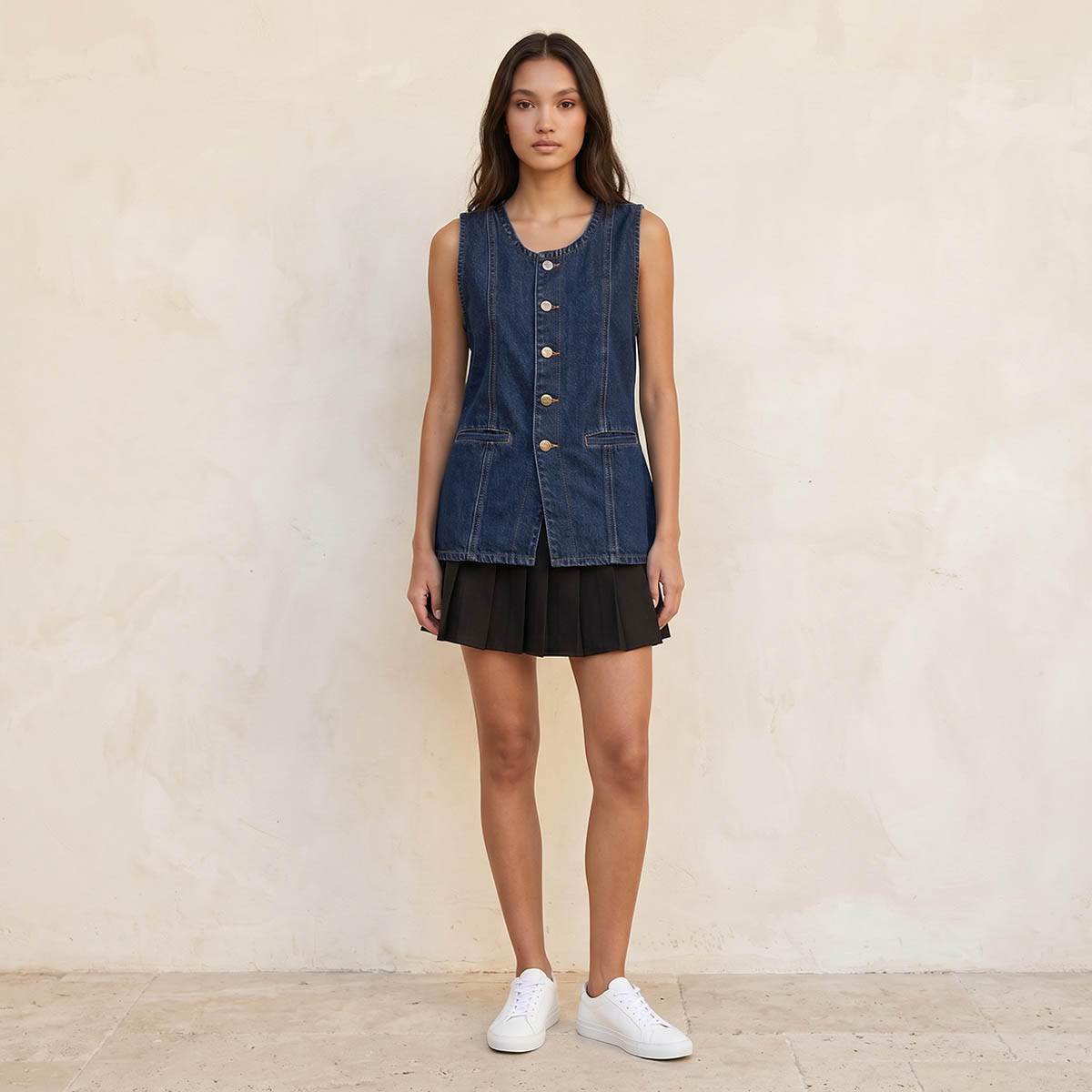 معطف خصر قطن بجيوب من لي كوبر-women-clothing-shirtsandblouses-blouses-image-3