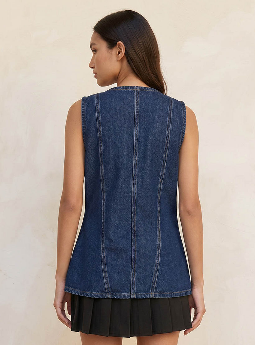 معطف خصر قطن بجيوب من لي كوبر-women-clothing-shirtsandblouses-blouses-image-4