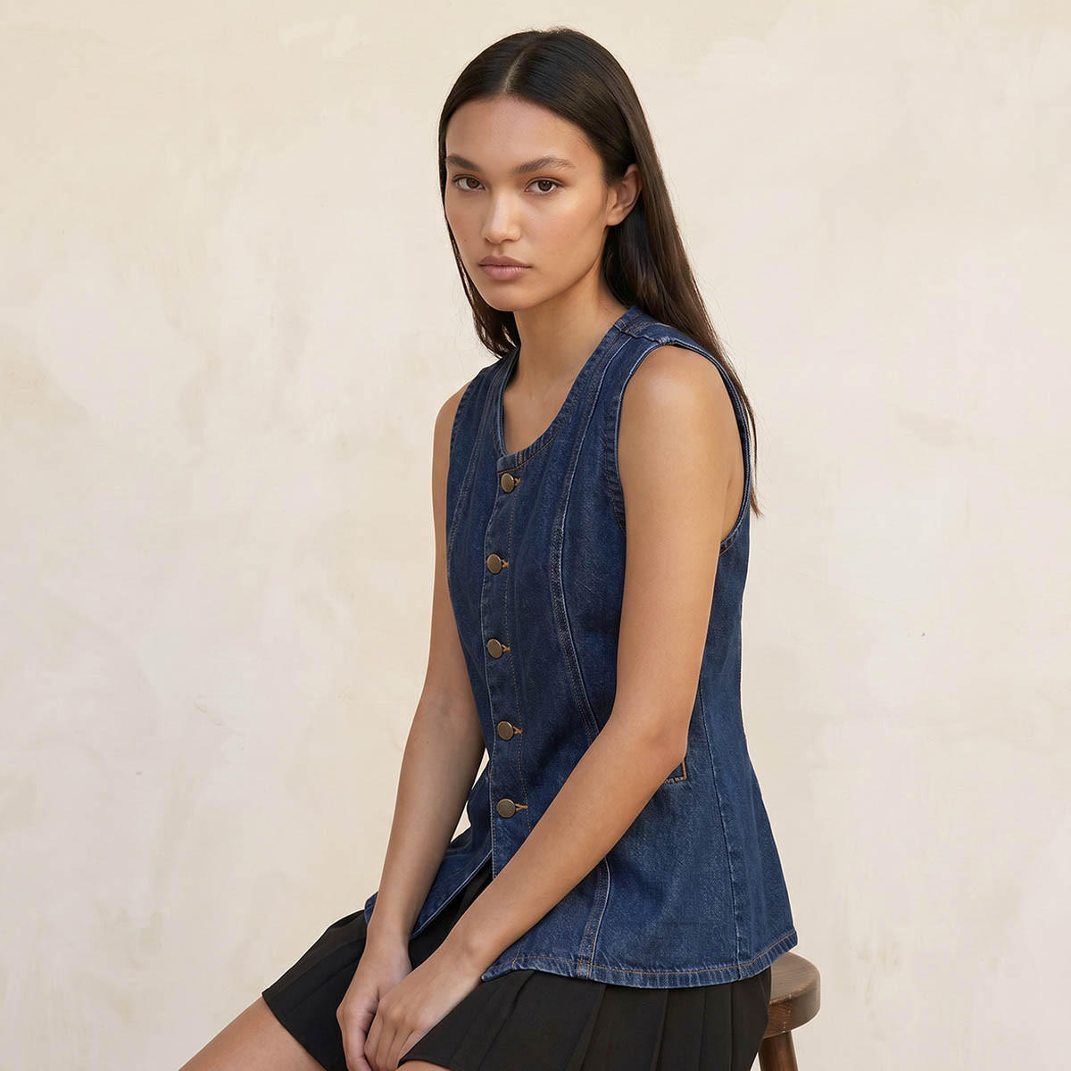 معطف خصر قطن بجيوب من لي كوبر-women-clothing-shirtsandblouses-blouses-image-6