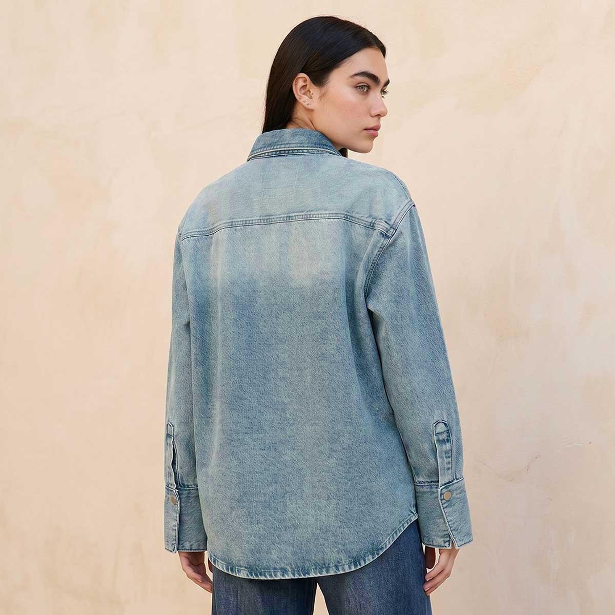 قميص قطن بجيوب من لي كوبر-women-clothing-shirtsandblouses-shirts-image-4
