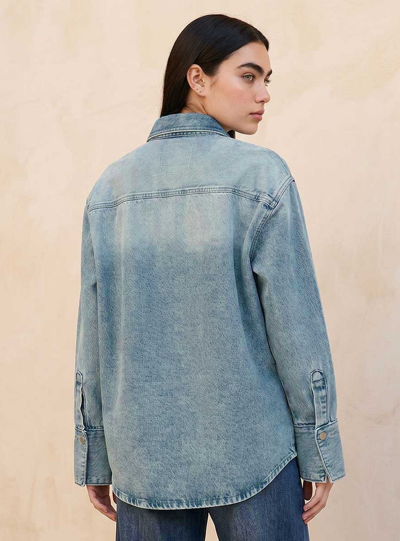 قميص قطن بجيوب من لي كوبر-women-clothing-shirtsandblouses-shirts-image-4