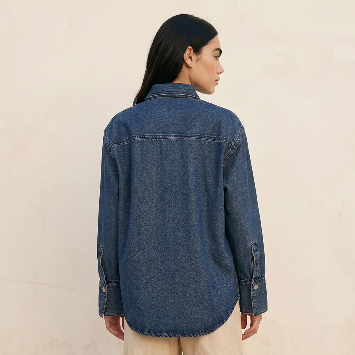 قميص قطن بجيوب من لي كوبر-women-clothing-shirtsandblouses-shirts-image-4