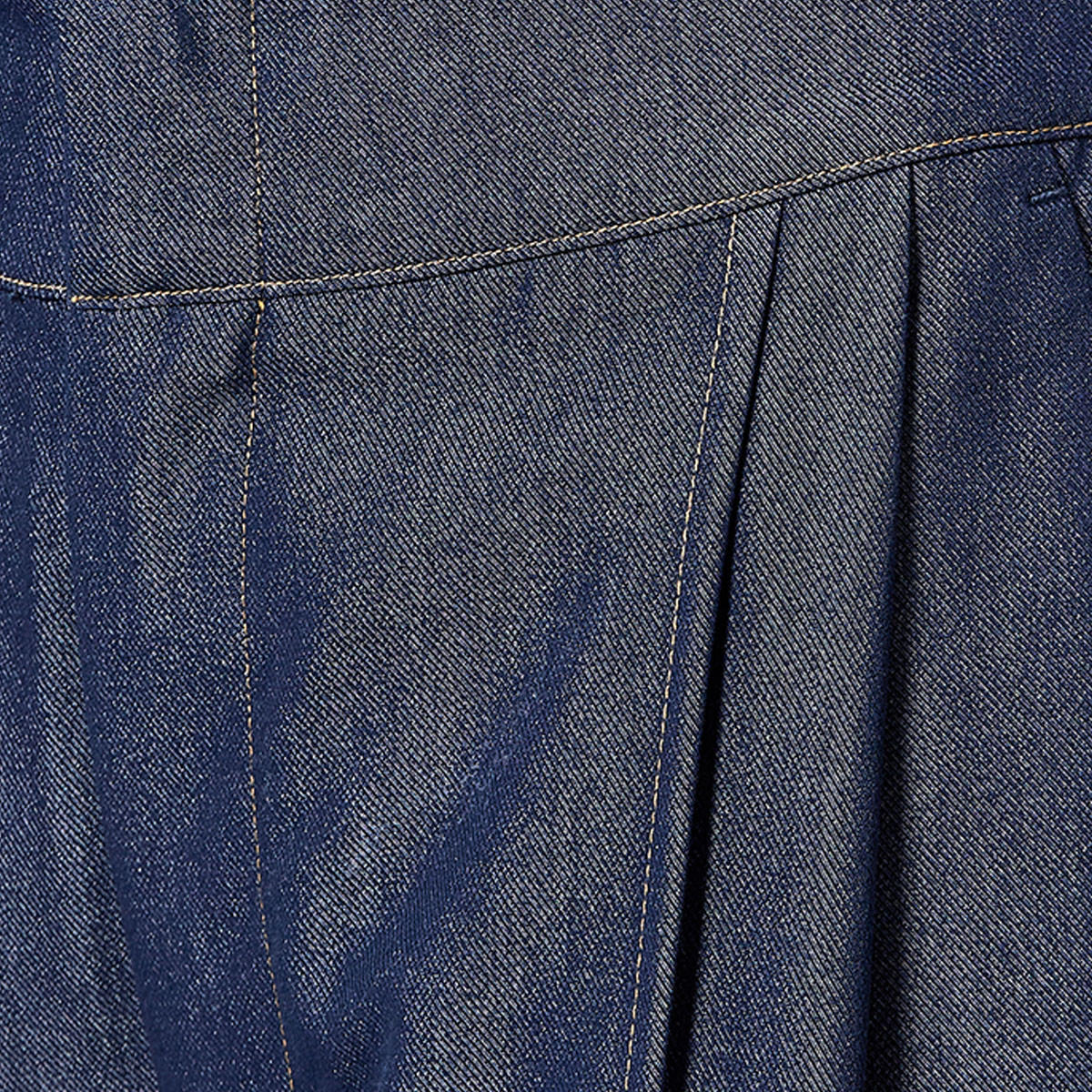 بنطلون جينز دينم واسع الساقين بخصر مرن وتفاصيل كسرات من سبلاش-women-clothing-bottoms-jeans-image-2
