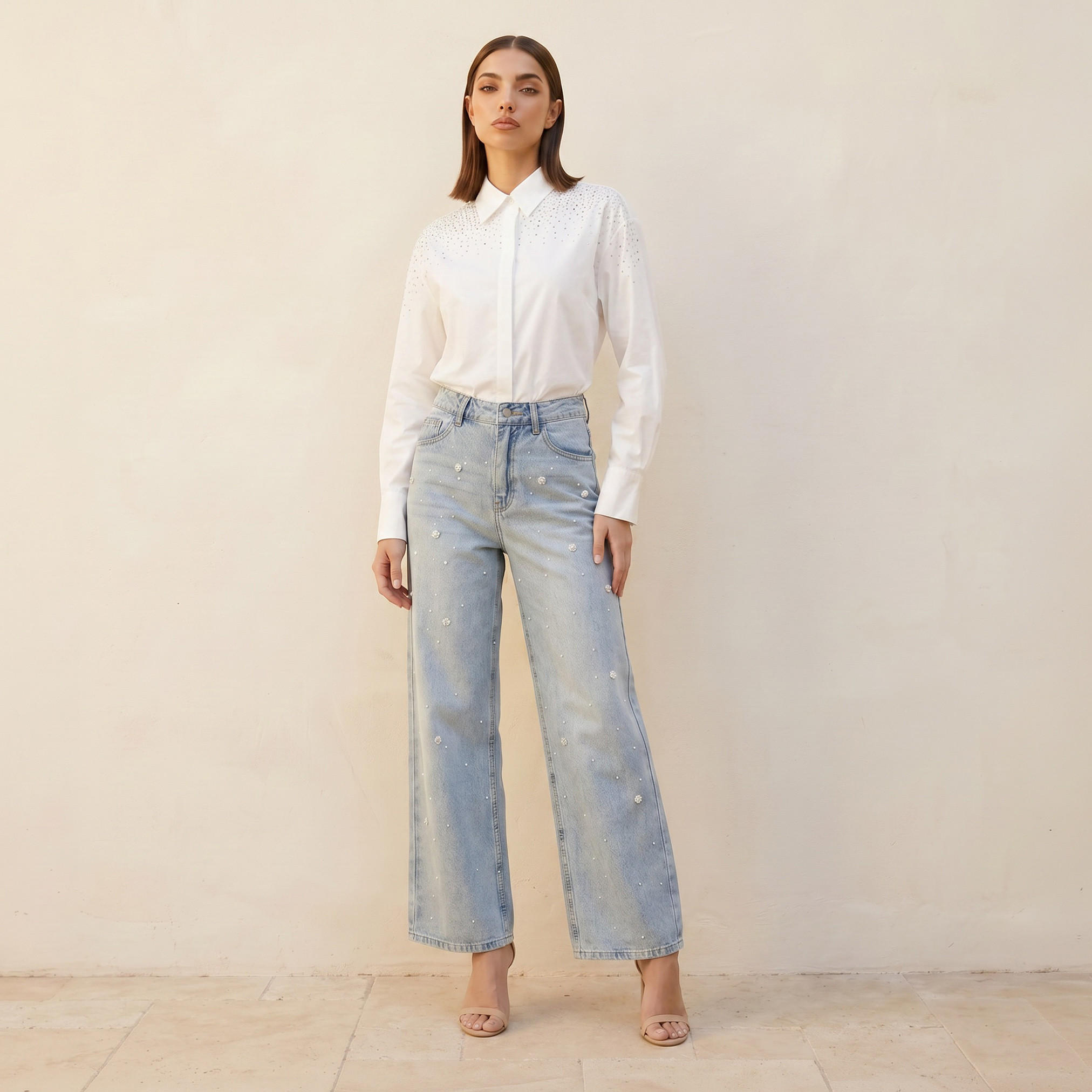 Splash Denim Wide Leg Embellished Jeans-women-clothing-bottoms-jeans-image-3