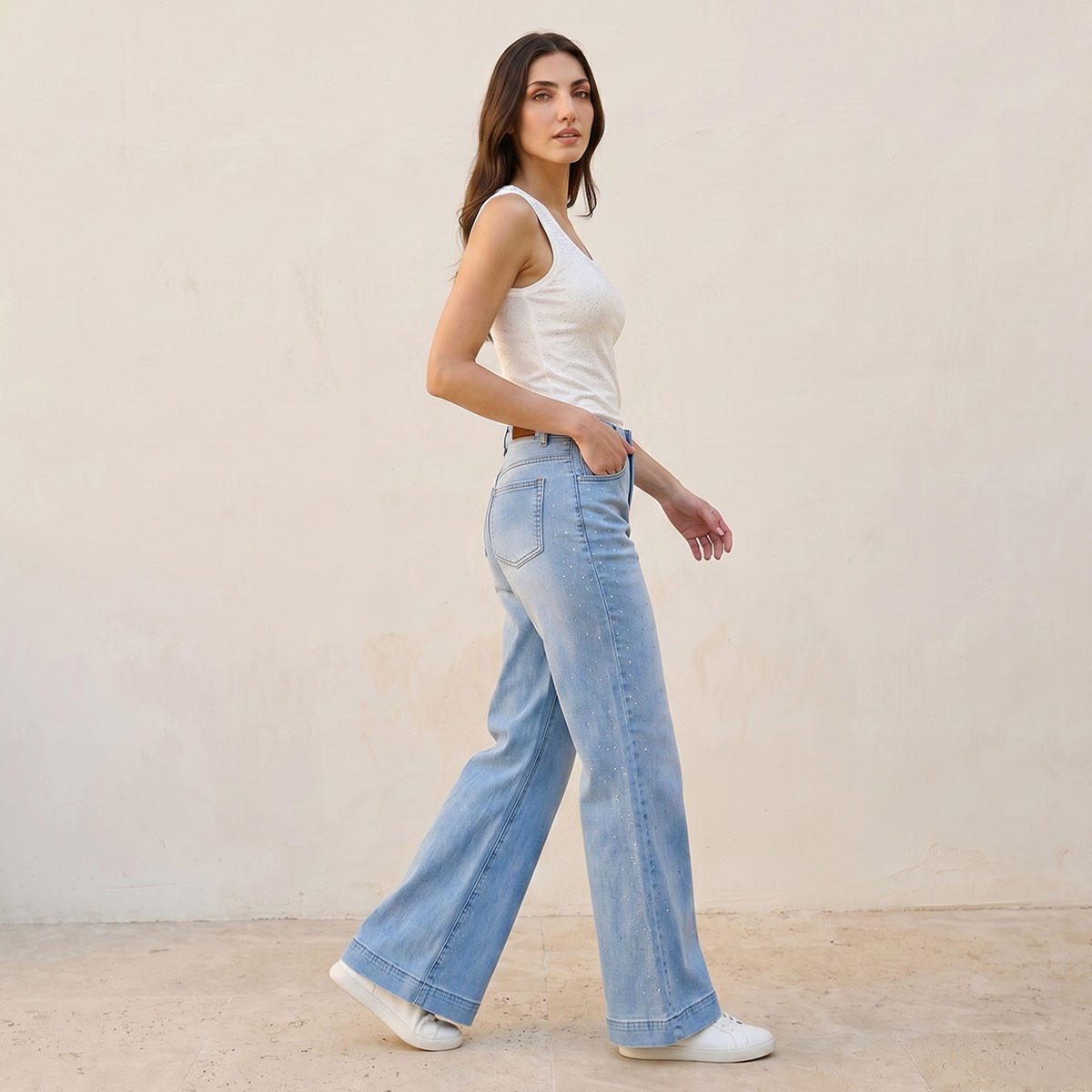 بنطلون جينز واسع مزين من سبلاش-women-clothing-bottoms-jeans-image-3