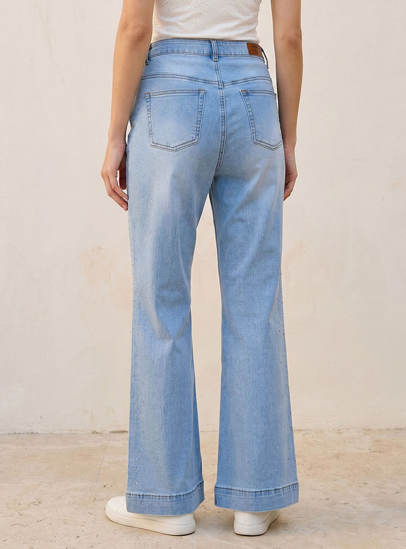 بنطلون جينز واسع مزين من سبلاش-women-clothing-bottoms-jeans-image-4