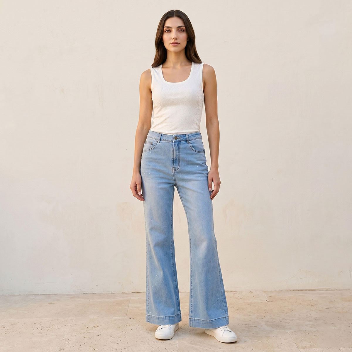 بنطلون جينز واسع مزين من سبلاش-women-clothing-bottoms-jeans-image-5