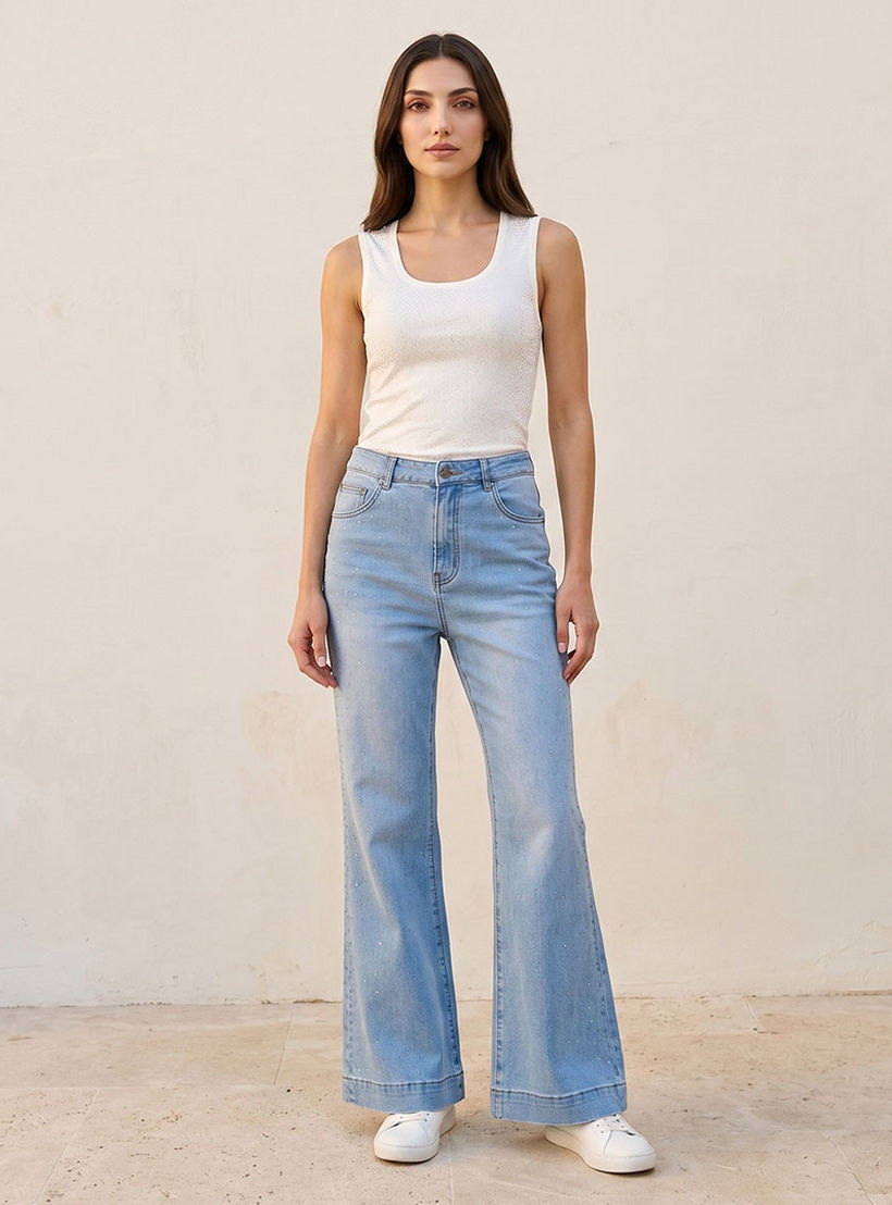 بنطلون جينز واسع مزين من سبلاش-women-clothing-bottoms-jeans-image-5