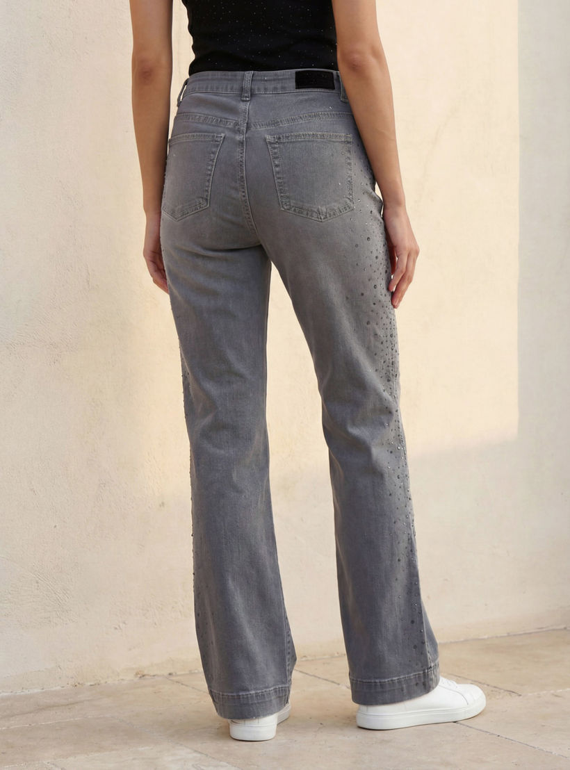 Splash Denim Flared Embellished Jeans-women-clothing-bottoms-jeans-image-4